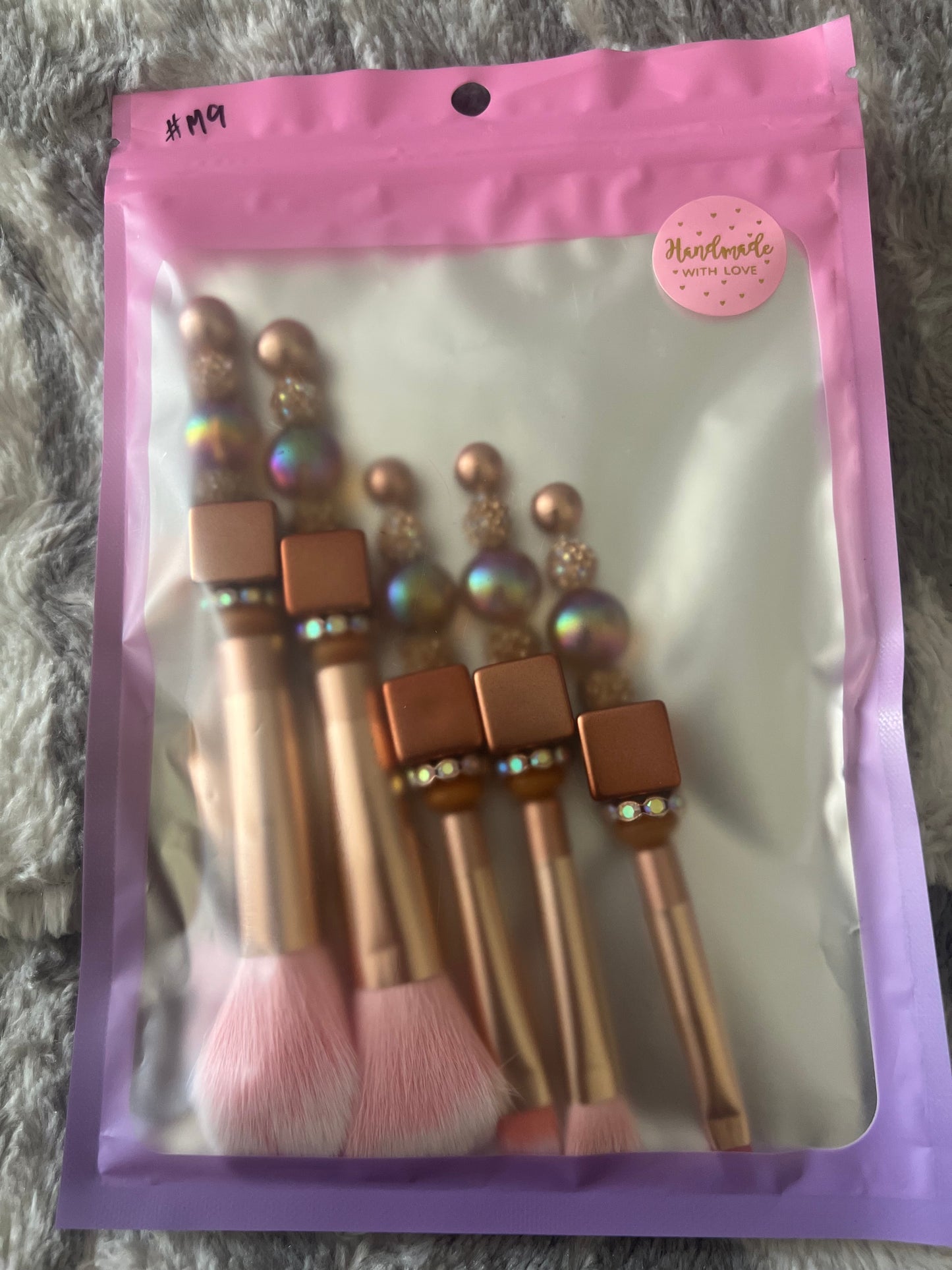 Cube Bling Makeup Brush Set