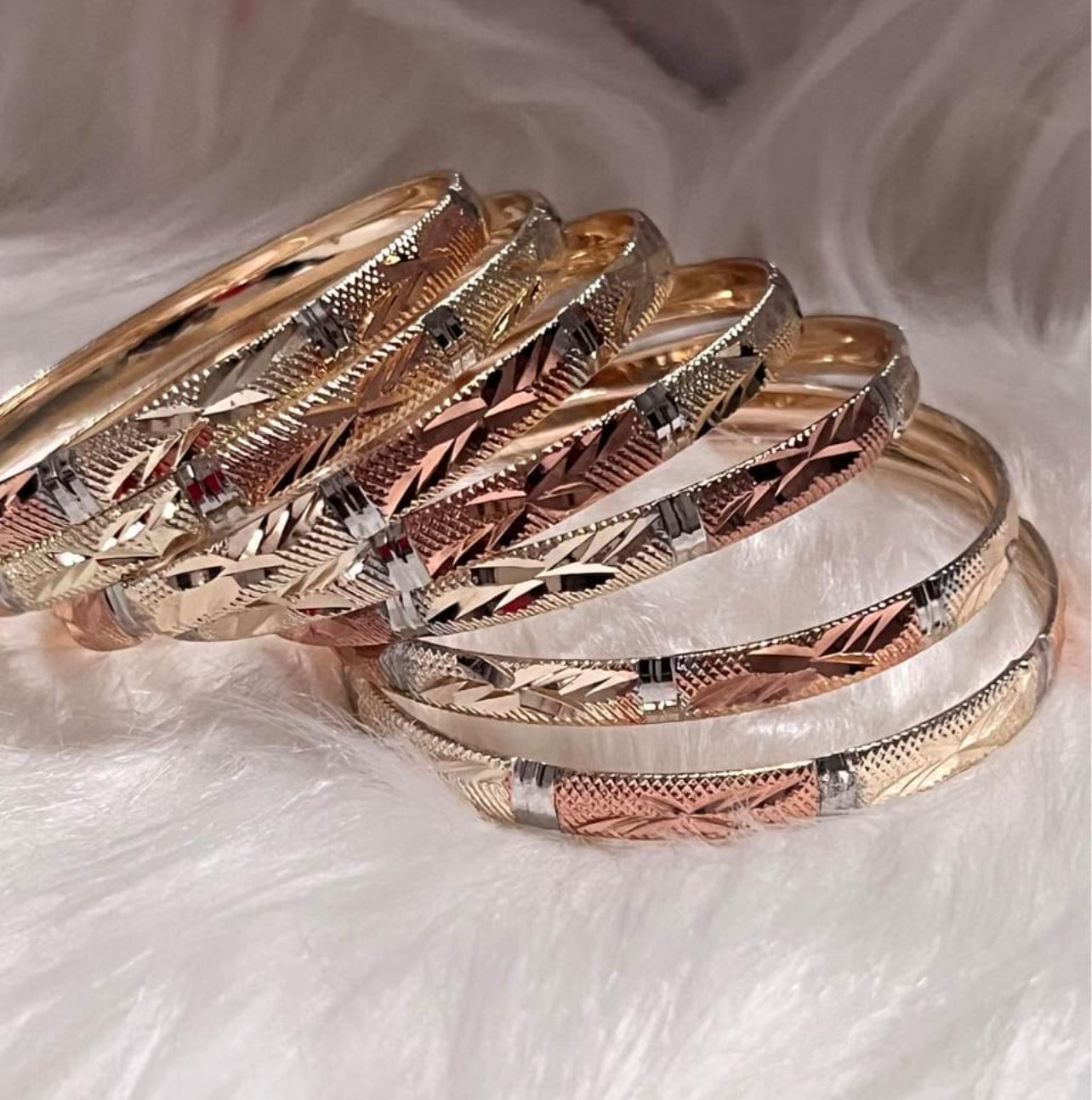 Pulseras de oro para niños Trio, talla 4A
