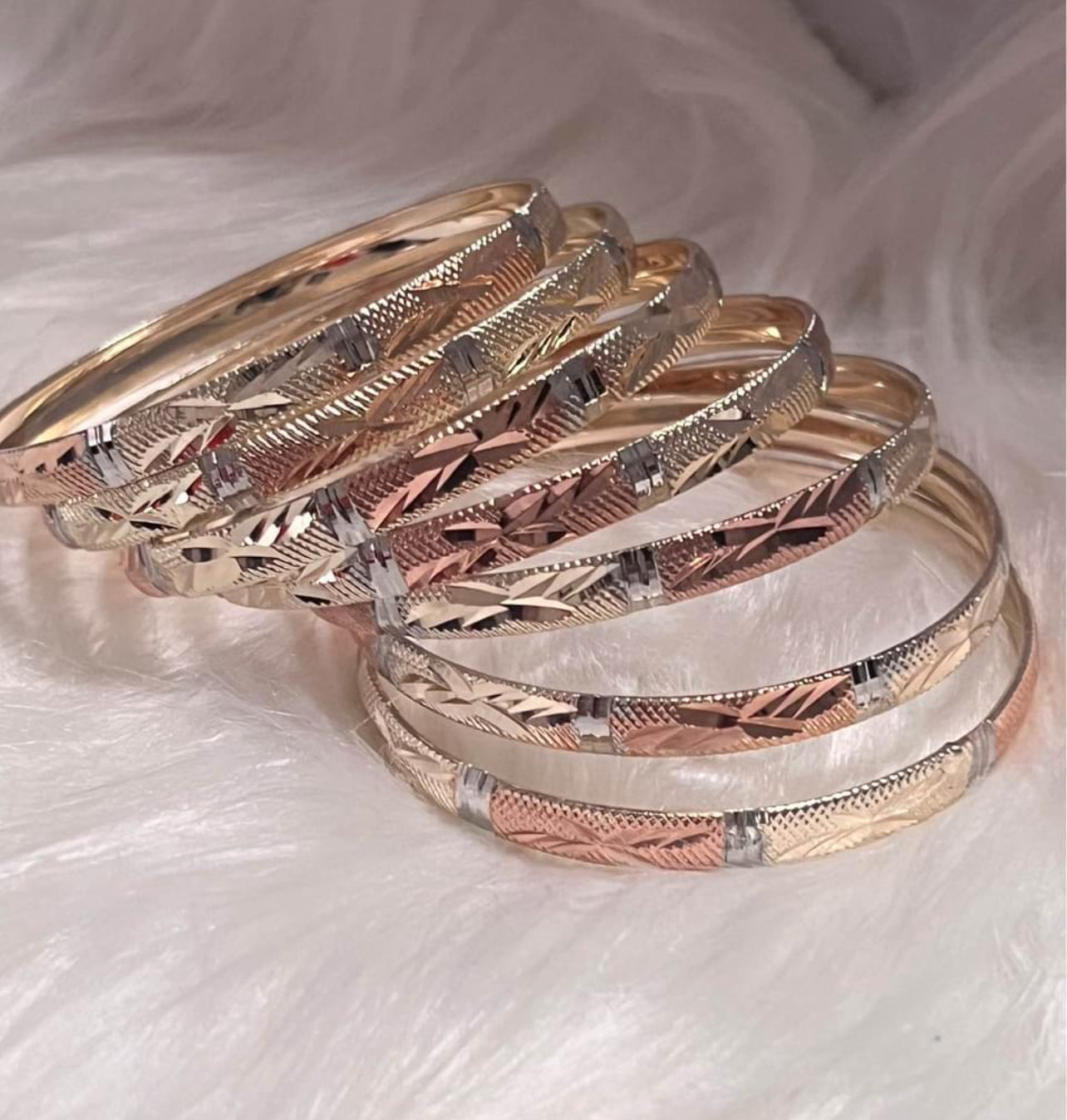 Pulseras de oro para niños Trio, talla 4A