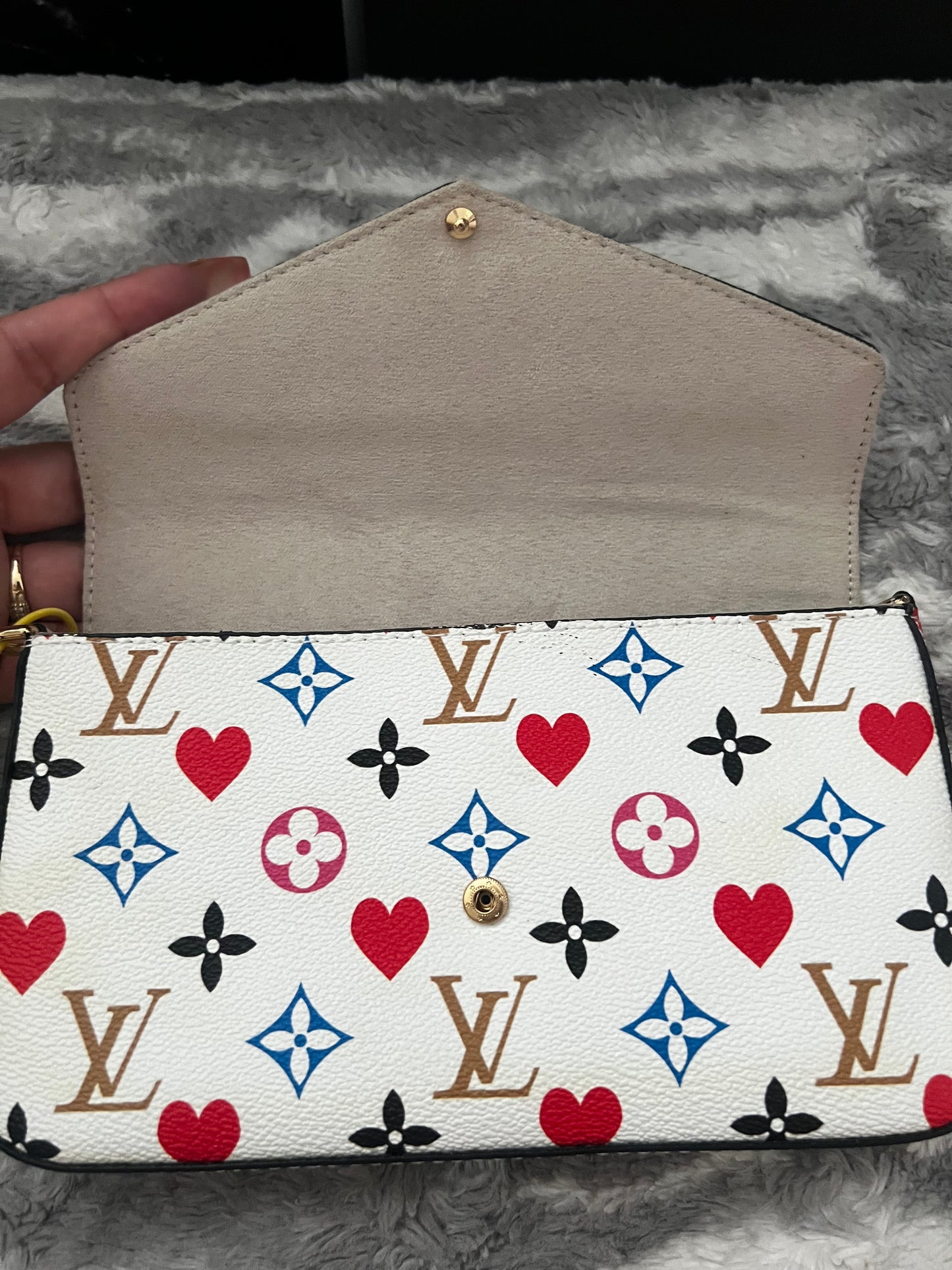 Lucys 5pc Multi Color Pattern LV Bags