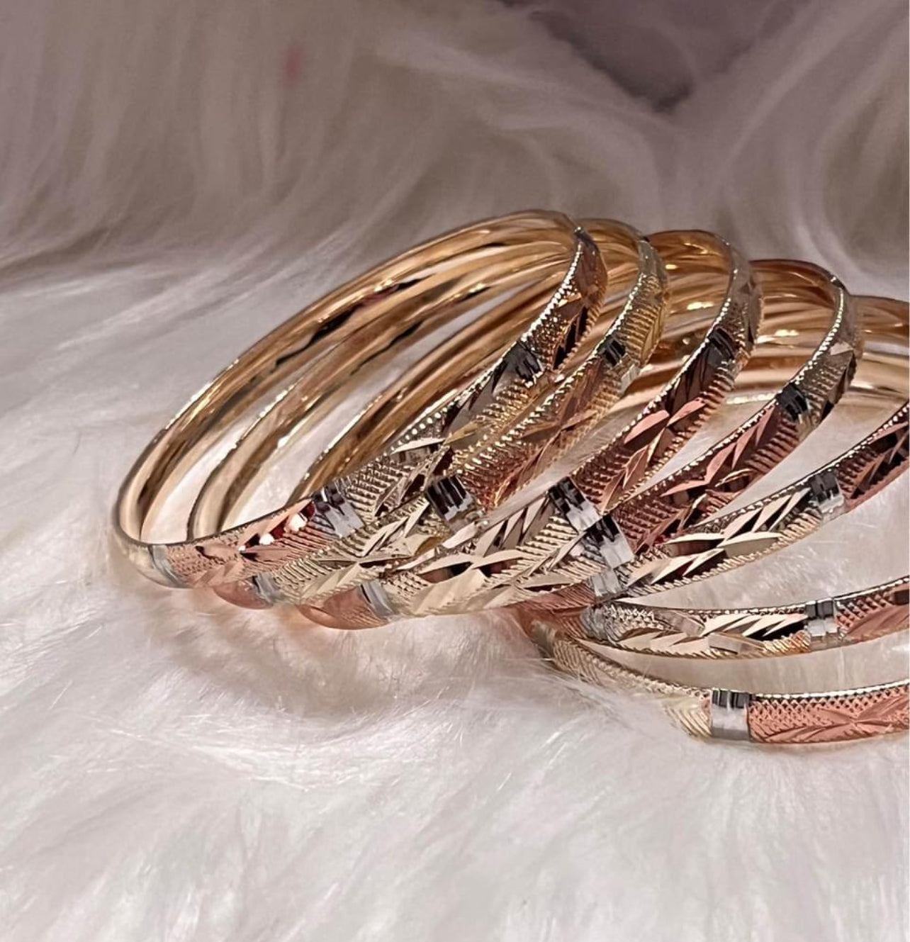 Pulseras de oro para niños Trio, talla 4A