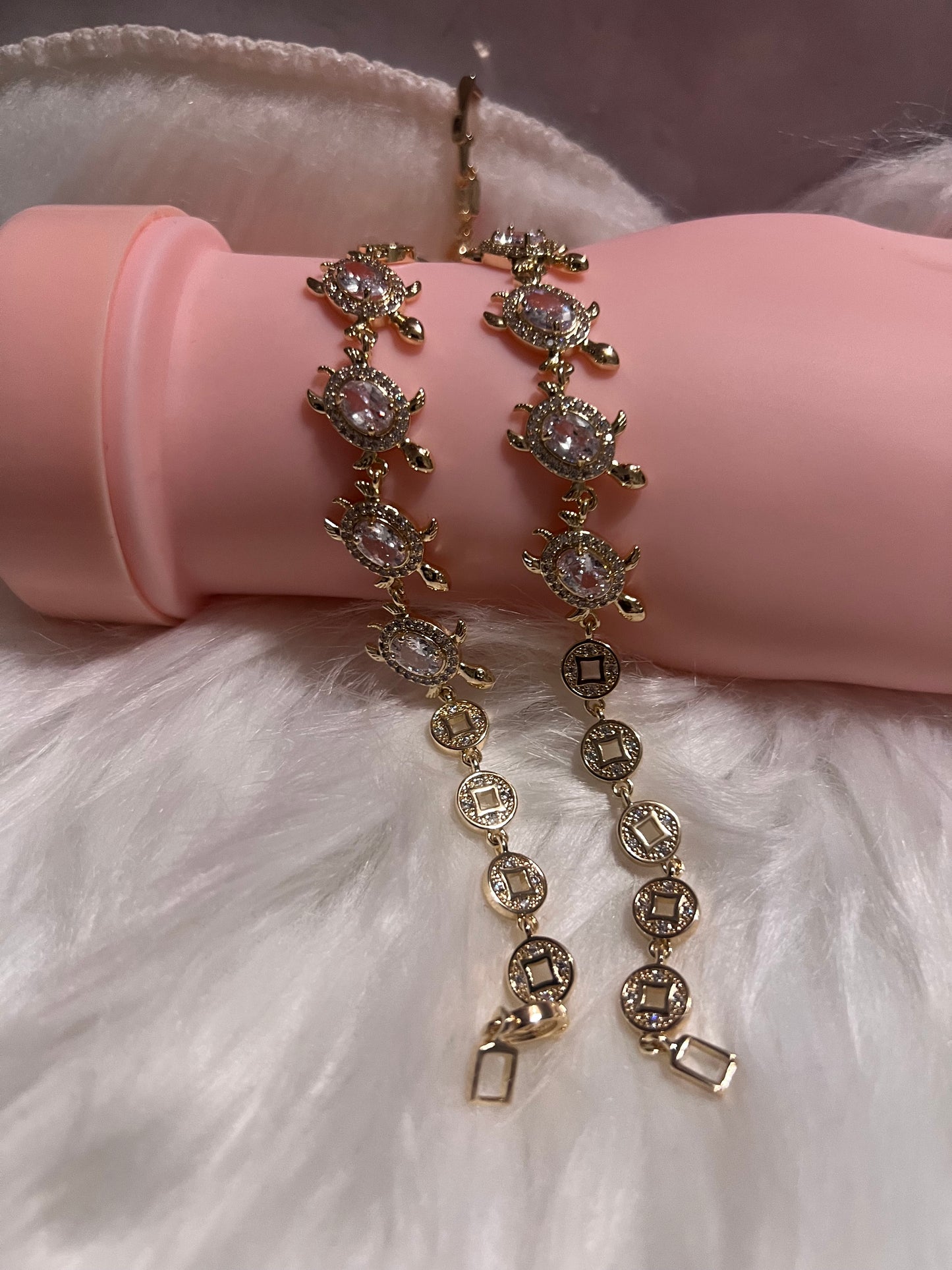 Pulsera de tenis con forma de tortuga