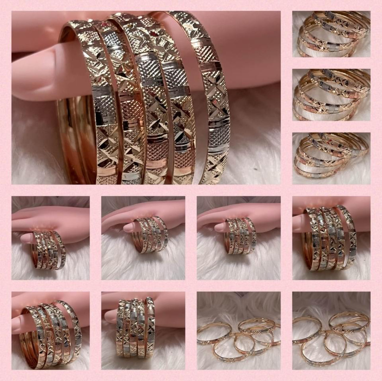 Pulseras de tres piezas para niños, talla 3B