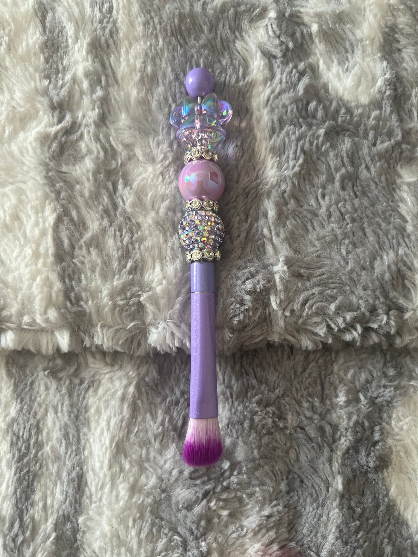 Juego de brochas de maquillaje con cabezas de Minnie en color morado