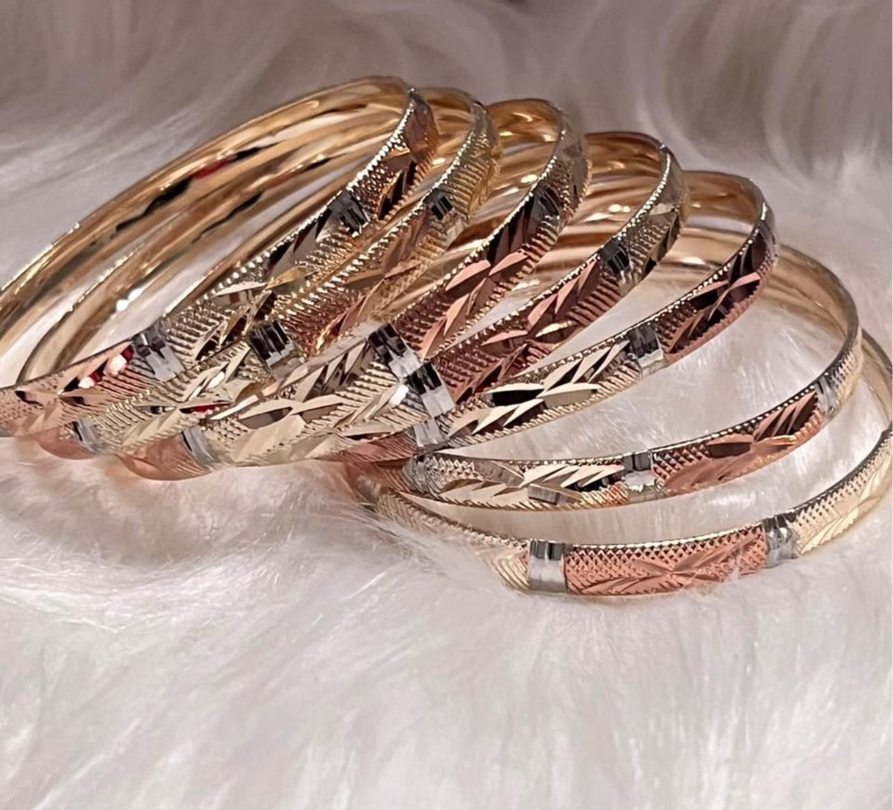 Pulseras de oro para niños Trio, talla 4A