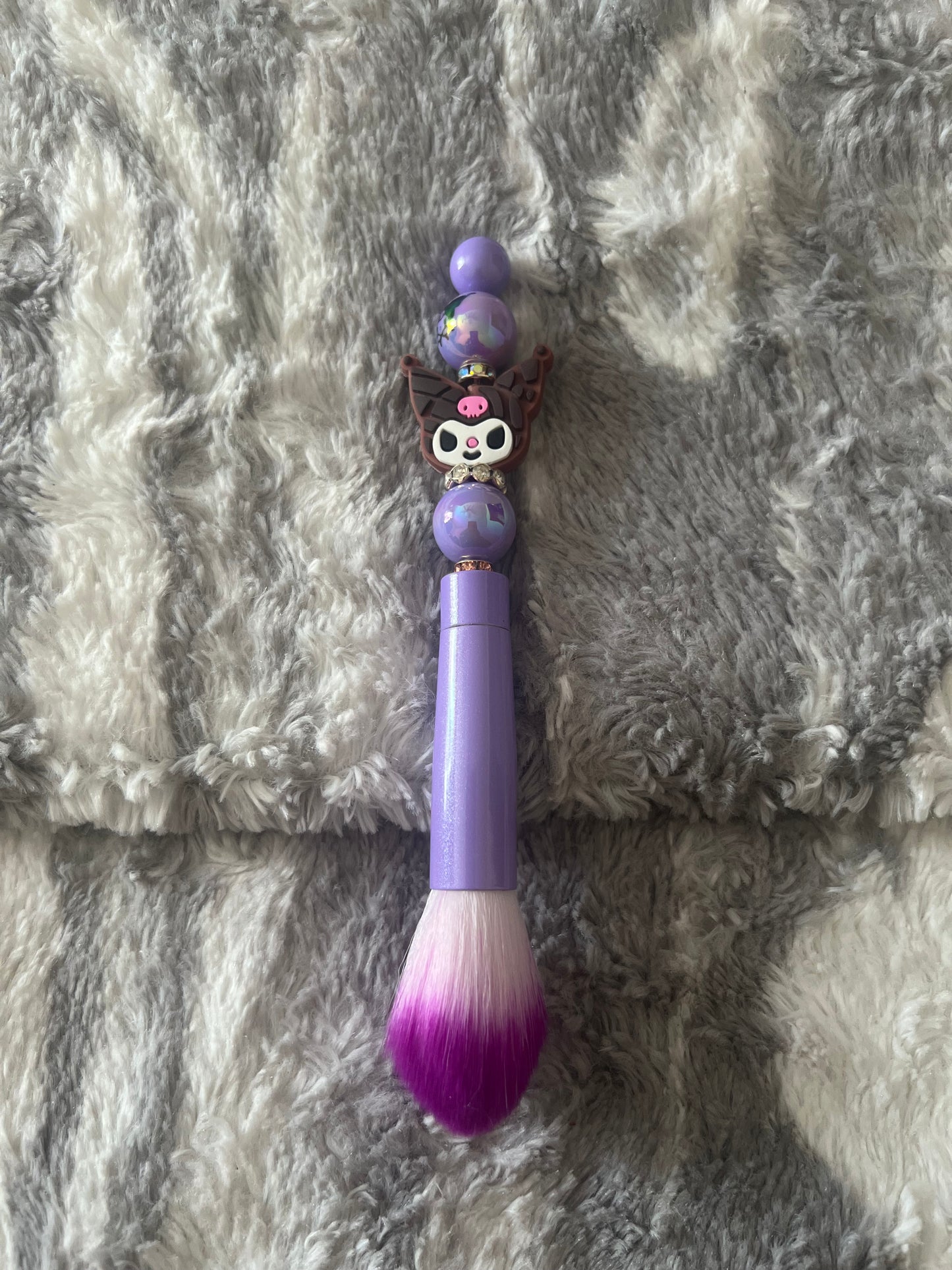 Juego de brochas de maquillaje de color morado Kuromi