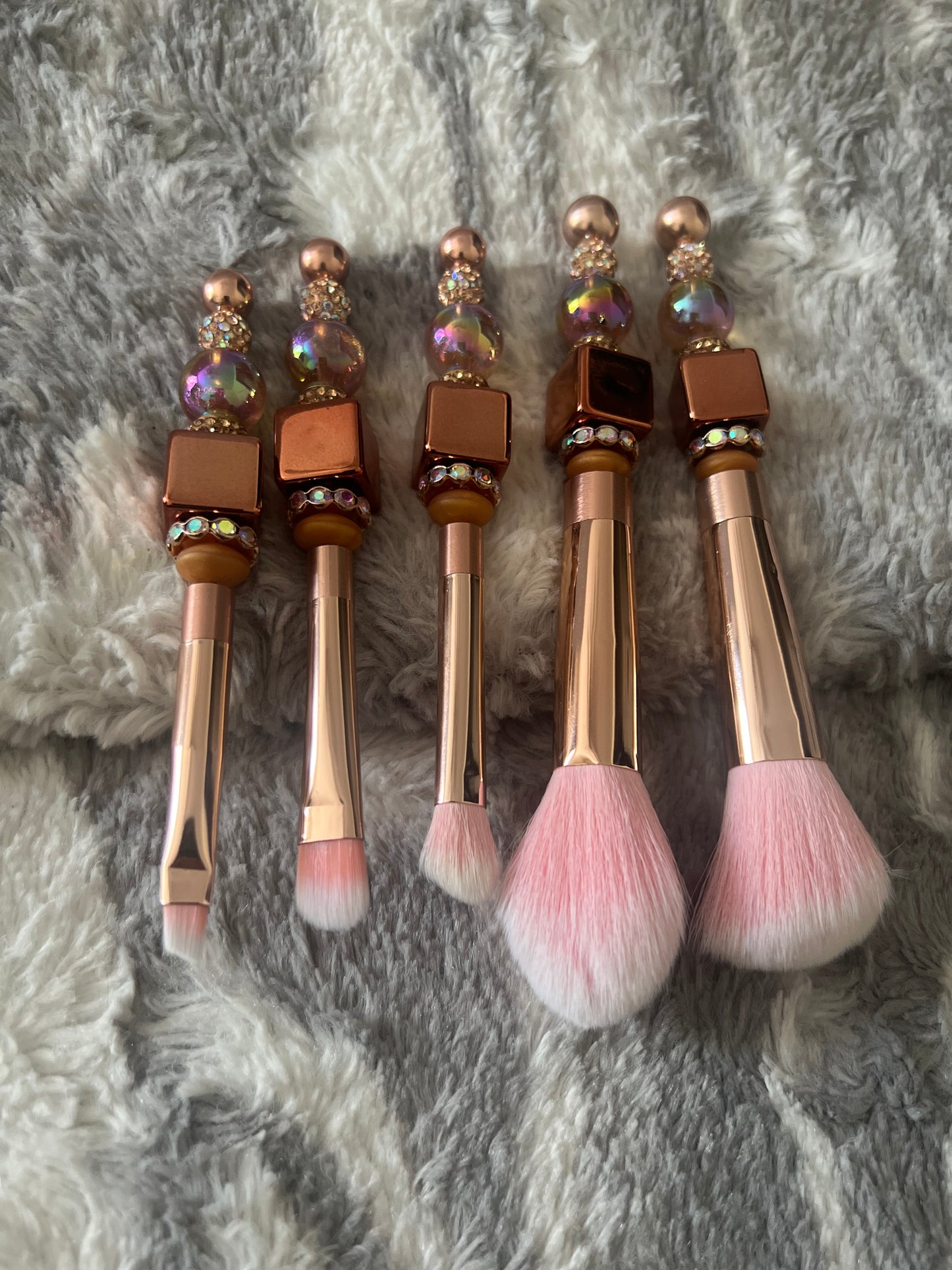 Cube Bling Makeup Brush Set