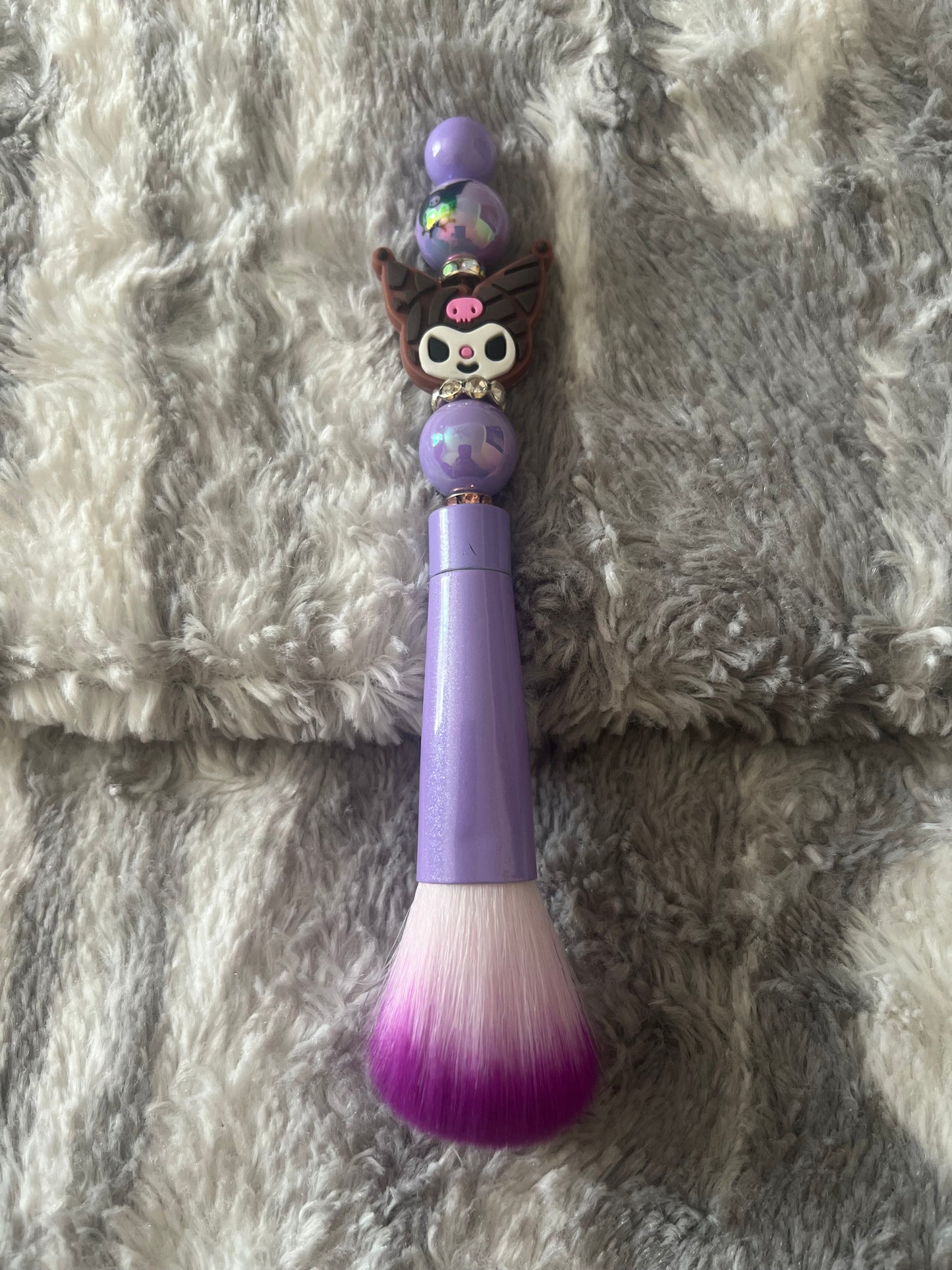 Juego de brochas de maquillaje de color morado Kuromi