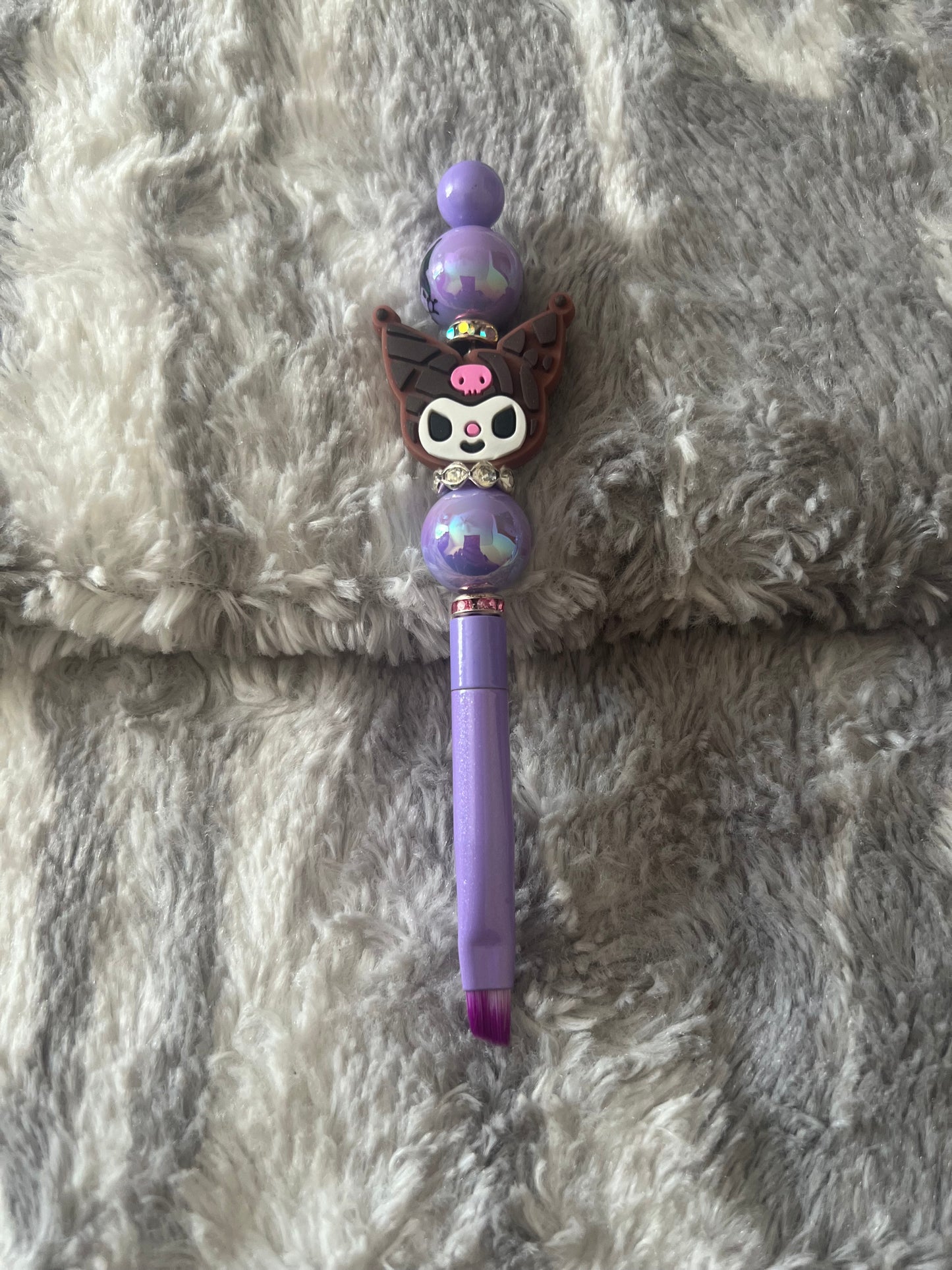 Juego de brochas de maquillaje de color morado Kuromi