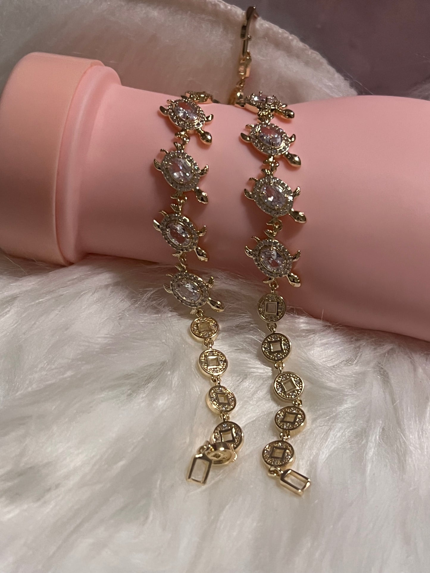 Pulsera de tenis con forma de tortuga