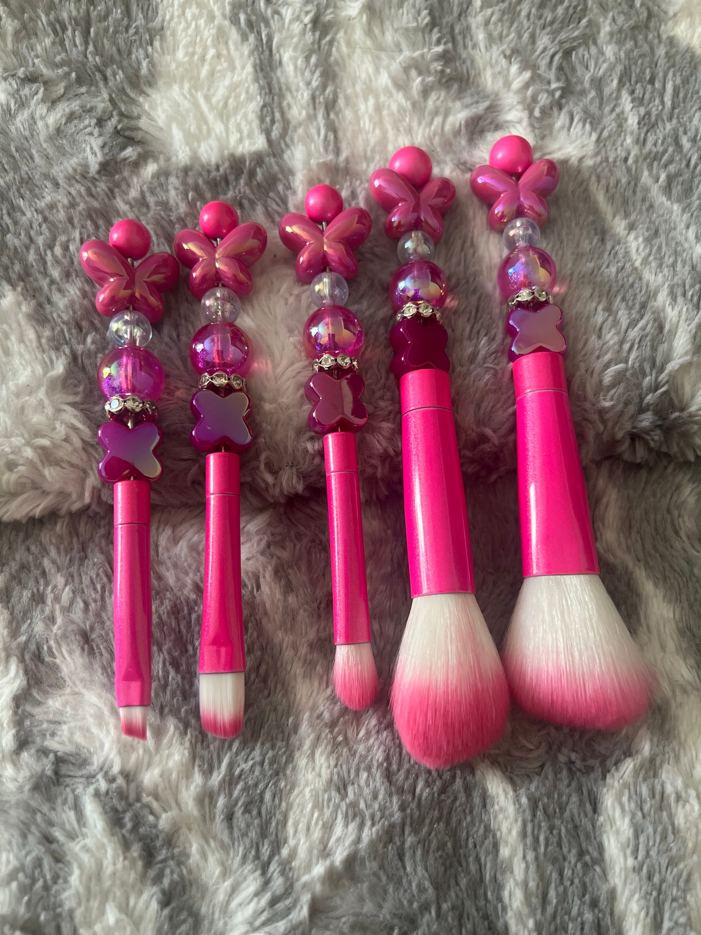 Juego de brochas de maquillaje con forma de mariposa