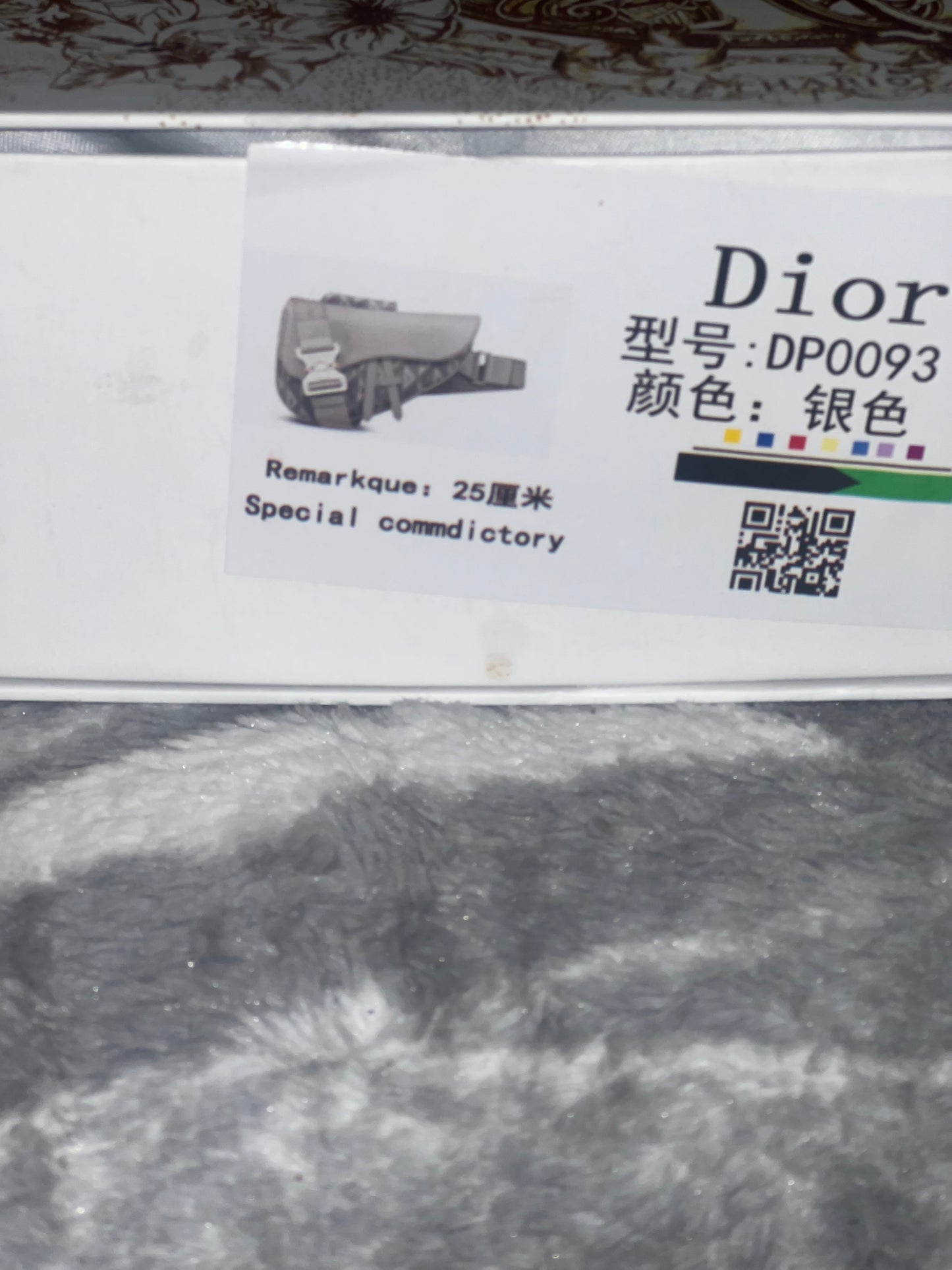 Bolso Saddle inspirado en cuero gris Dora Dior