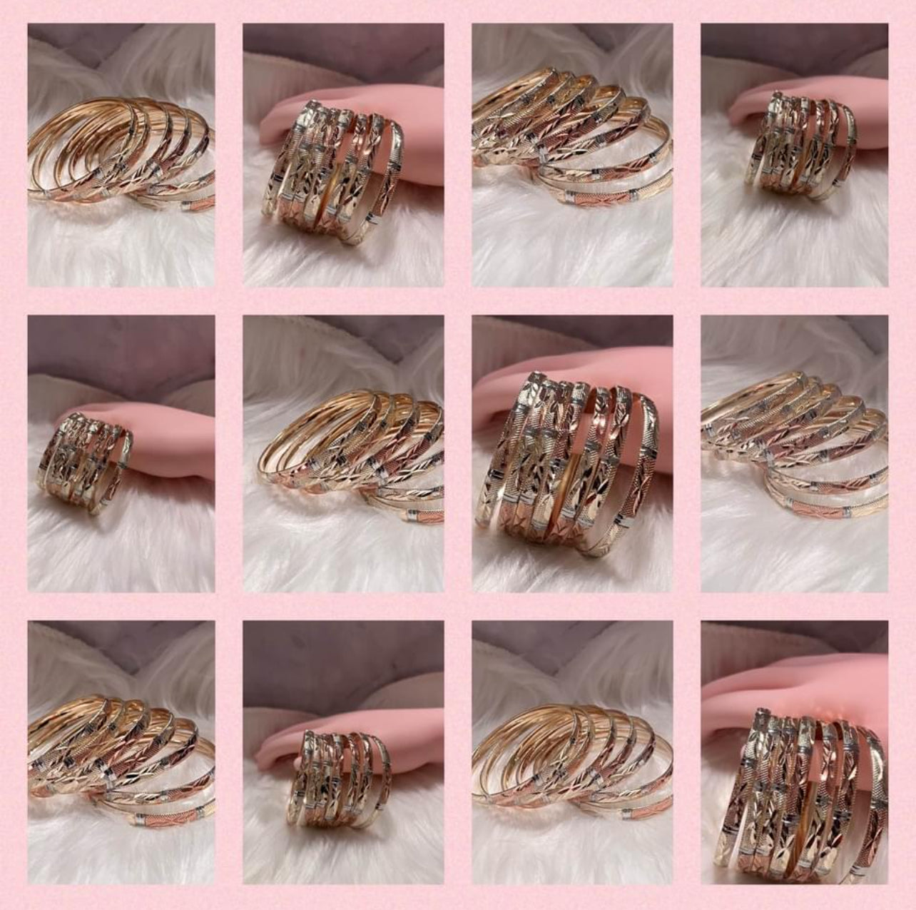 Pulseras de oro para niños Trio, talla 4A