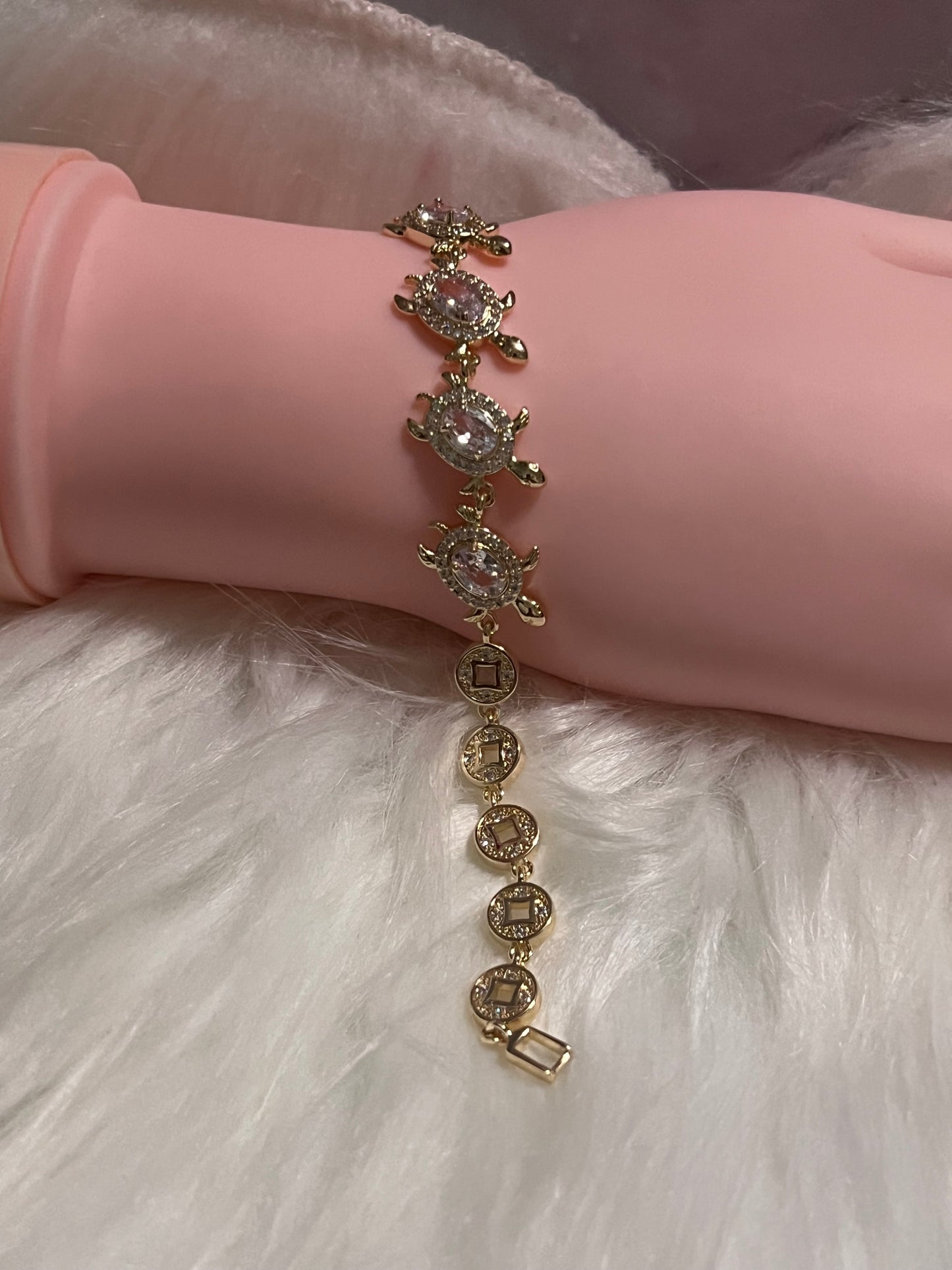 Pulsera de tenis con forma de tortuga