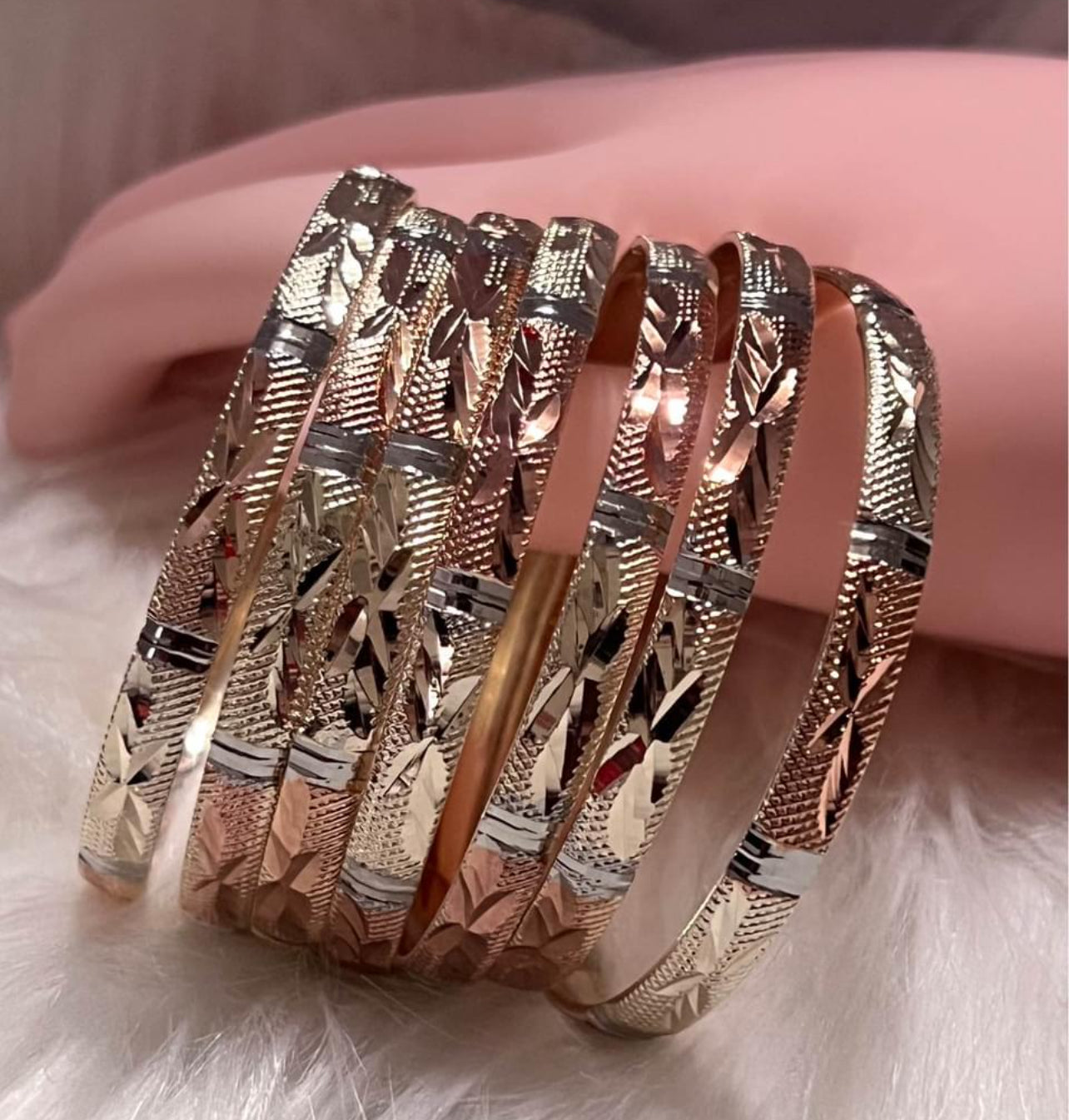 Pulseras de oro para niños Trio, talla 4A