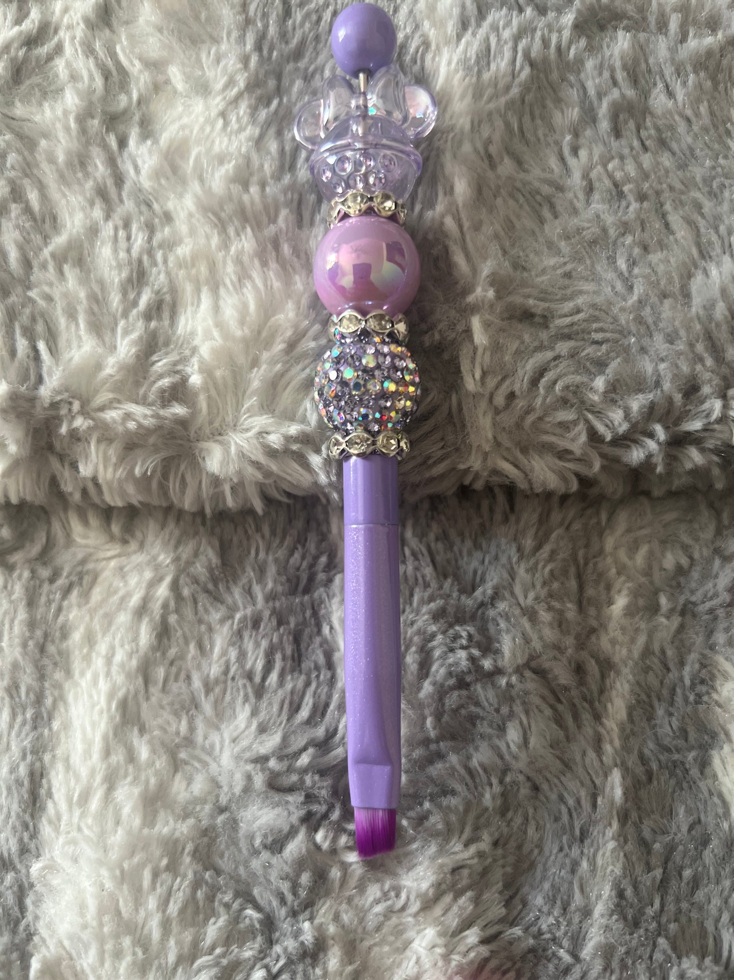 Juego de brochas de maquillaje con cabezas de Minnie en color morado