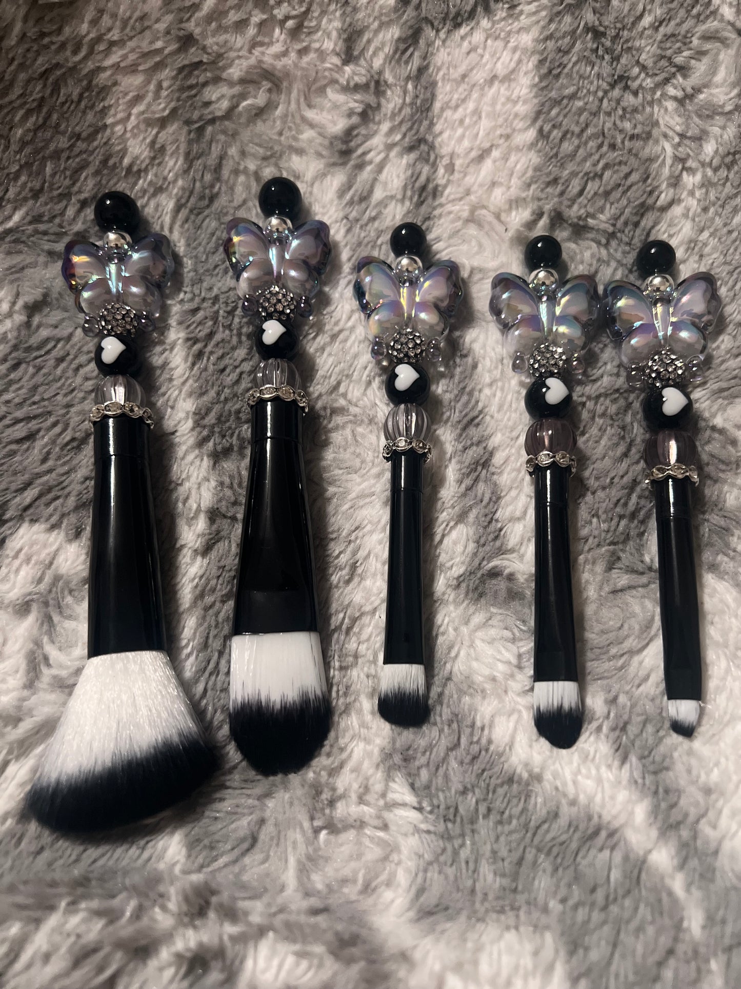 Black Heart 🖤 Butterfly Makeup Brush Set