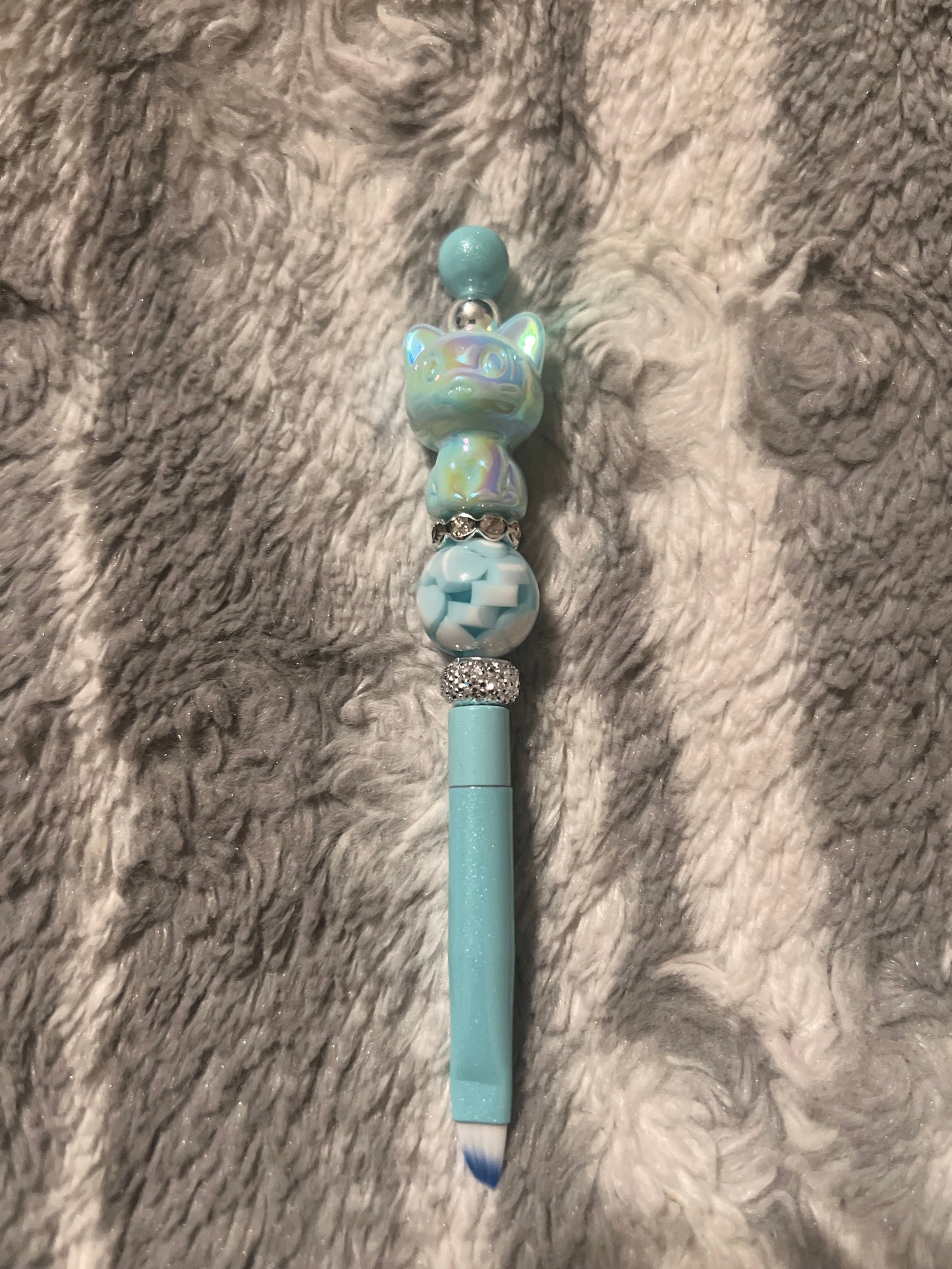 Blue Kitty Makeup Brush Set