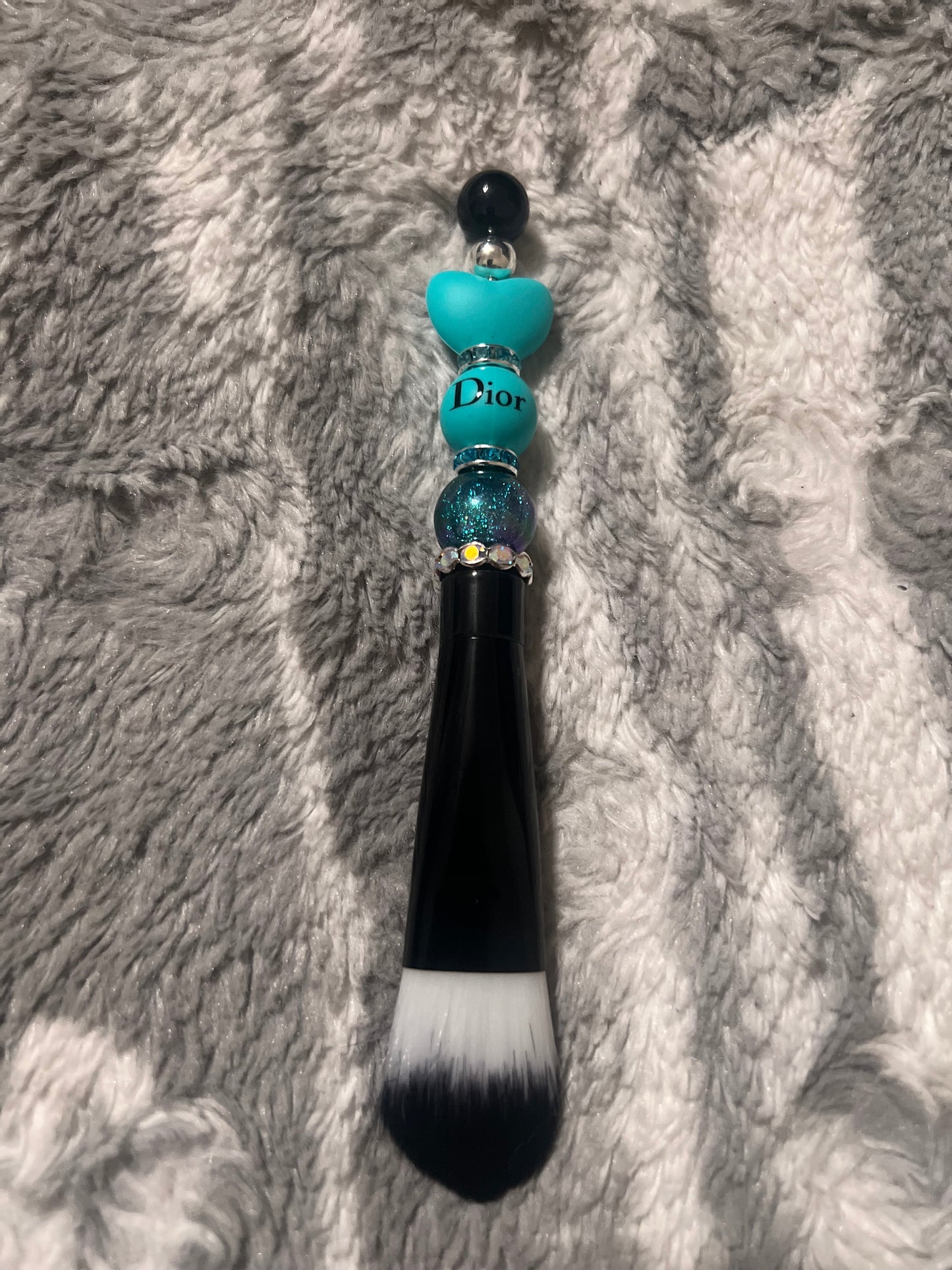 Black/Teal Dior Makeup Brush Set