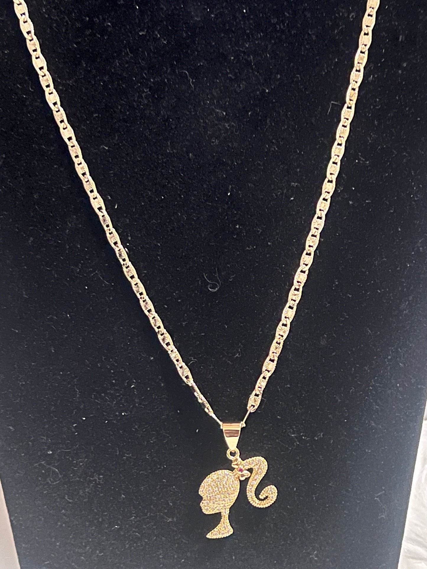 Gold Barbie Necklace