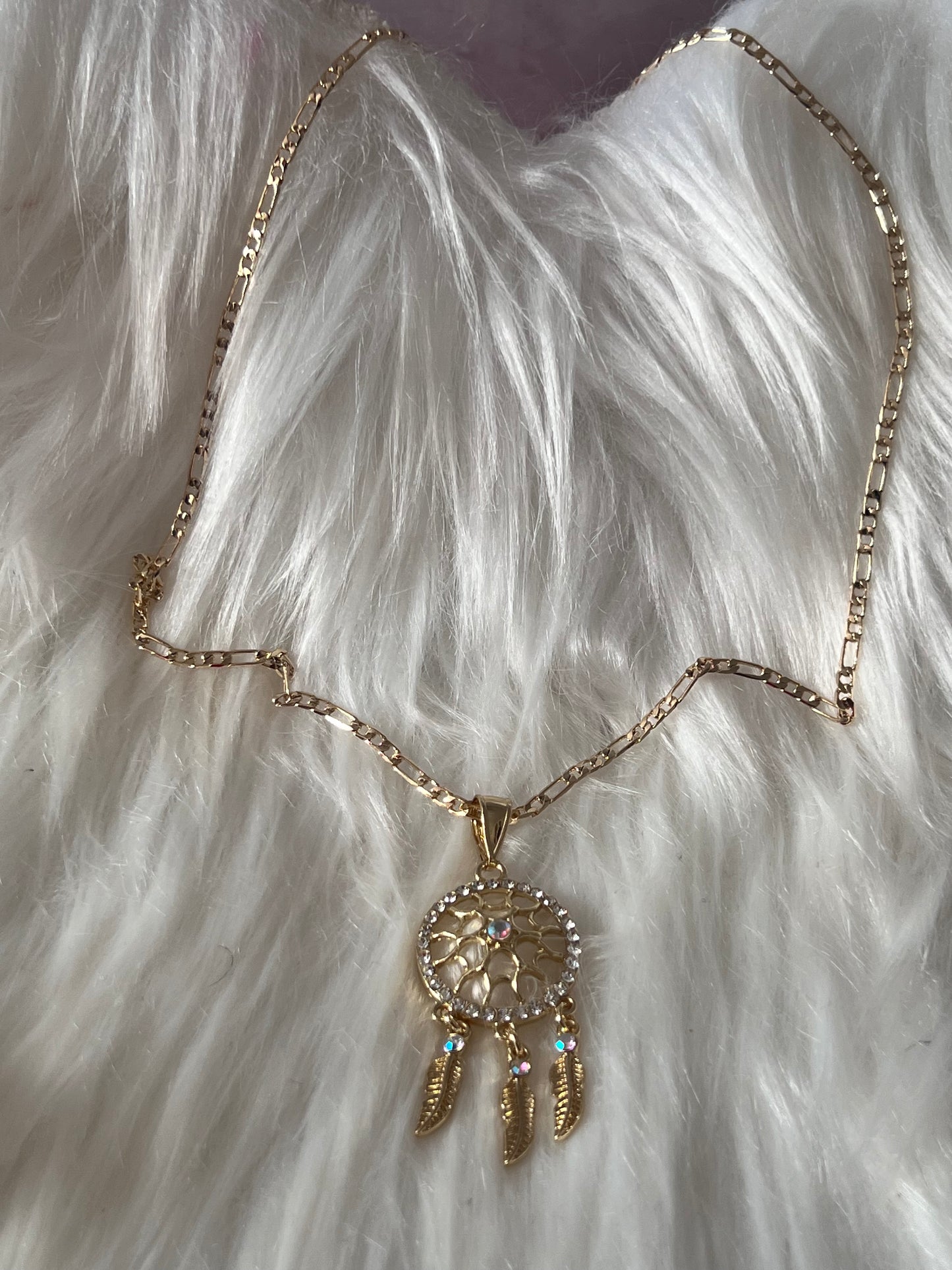 Gold Dream Catcher Necklace