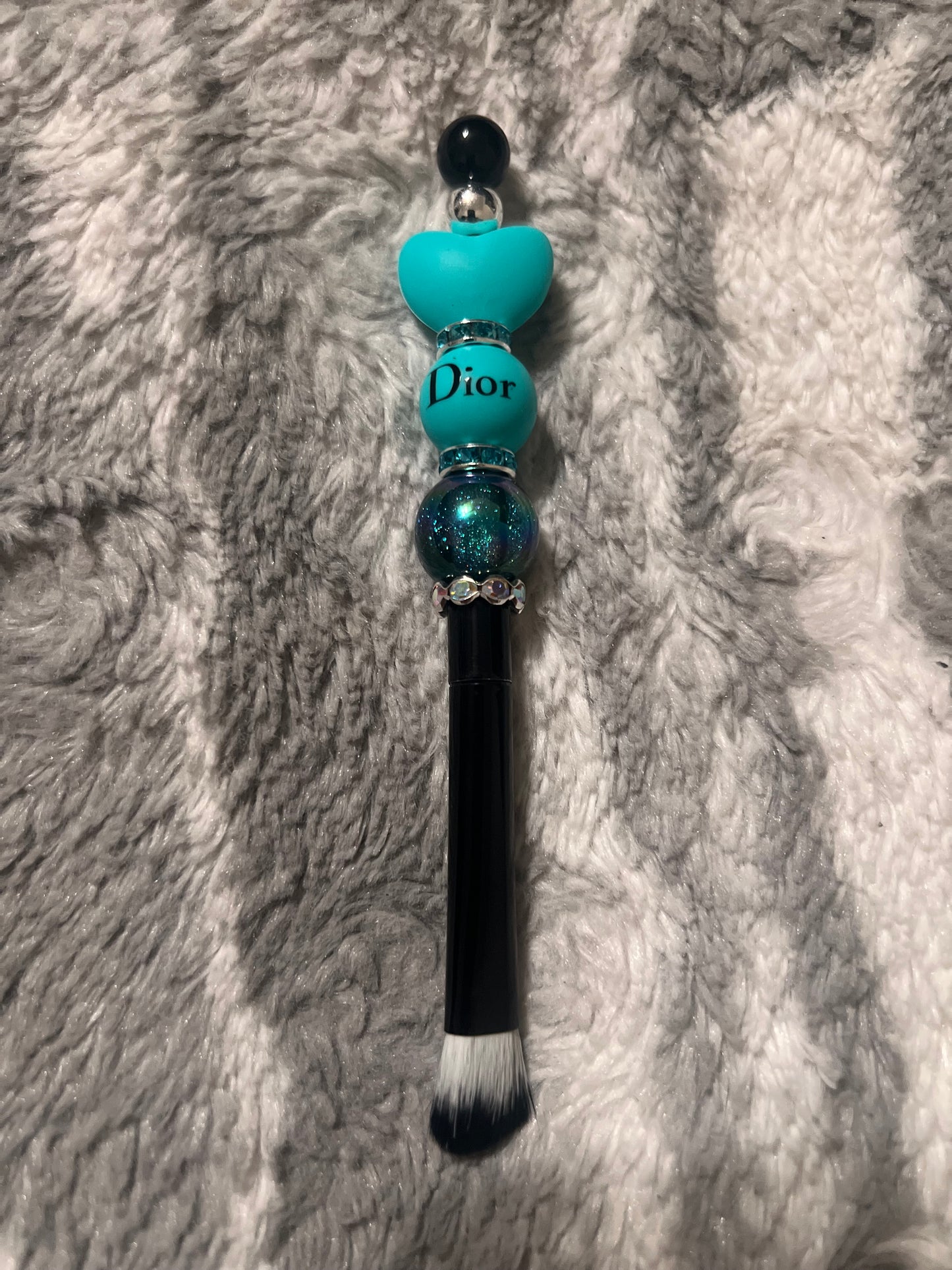 Black/Teal Dior Makeup Brush Set