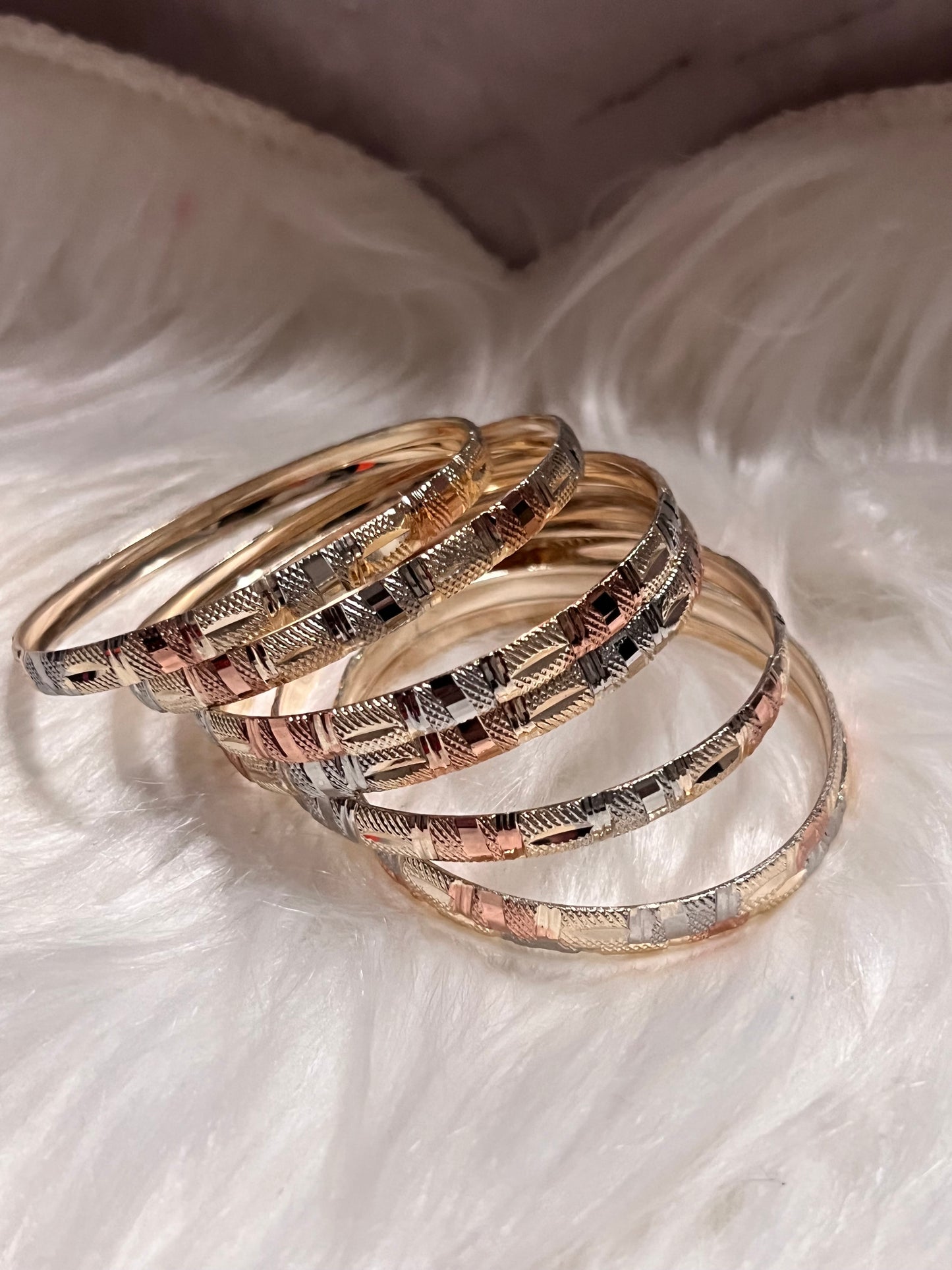 Kids Trio Gold Tone Bangles