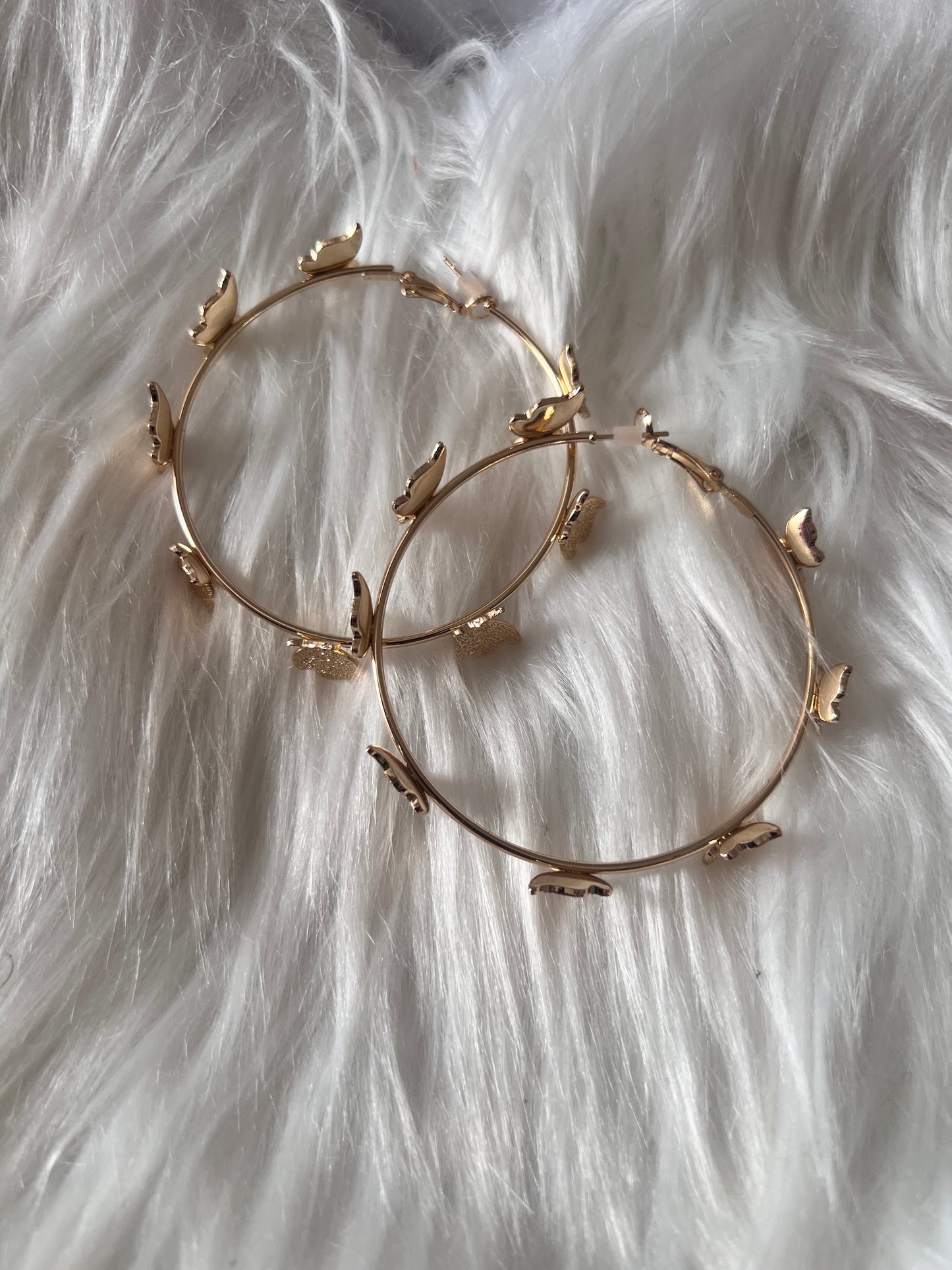 Butterfly Hoop Earrings