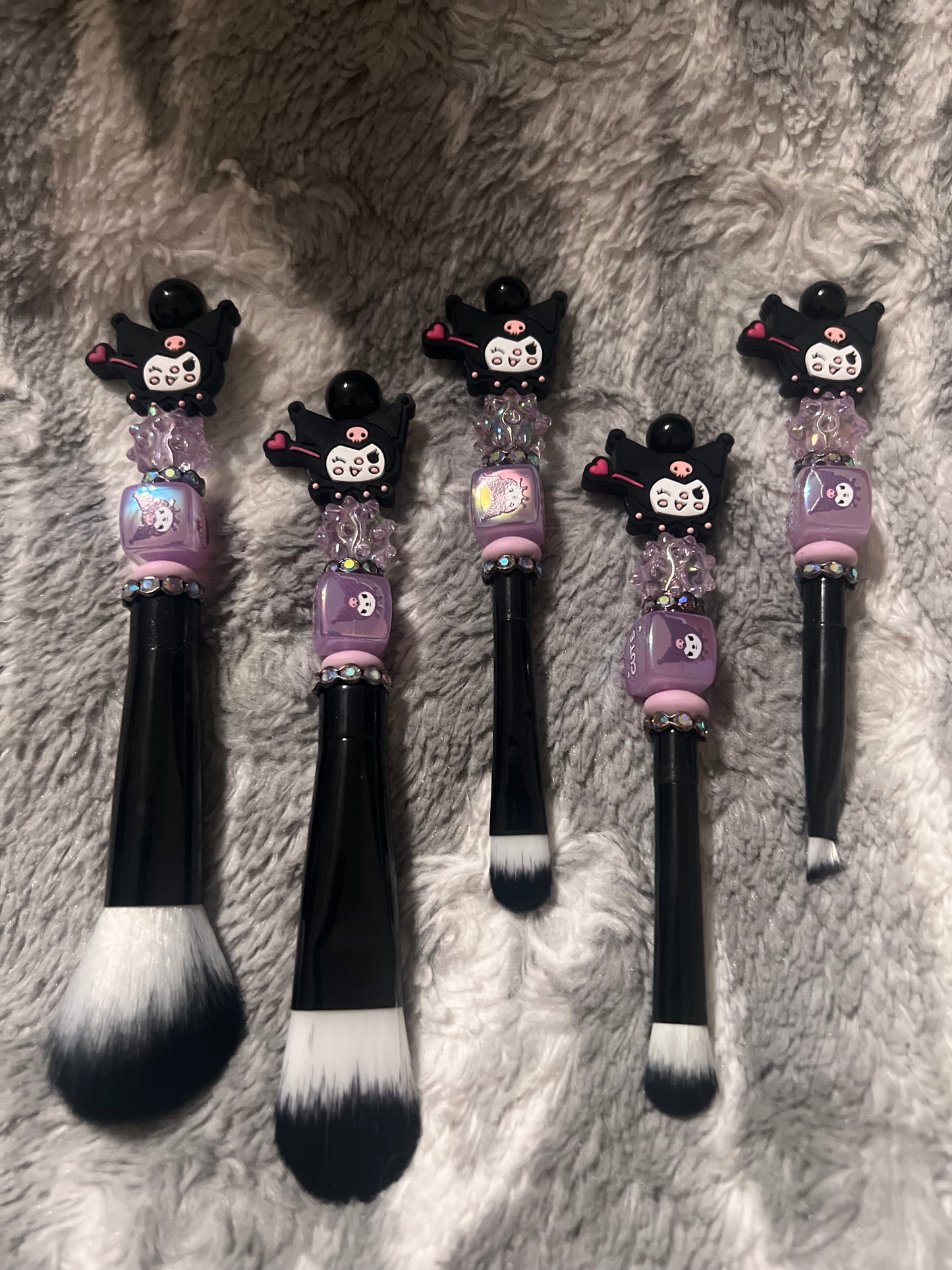 Black Kuromi Makeup Brush Set