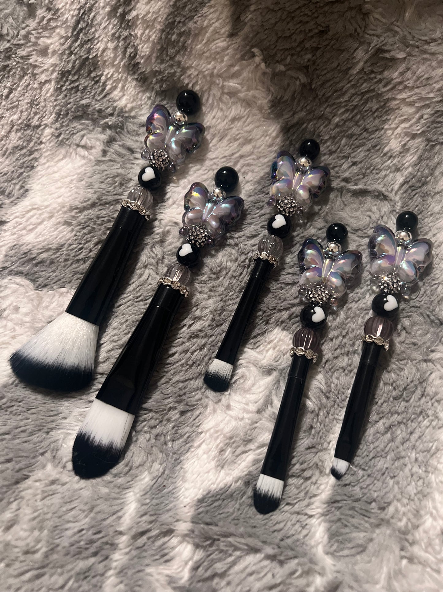 Black Heart 🖤 Butterfly Makeup Brush Set