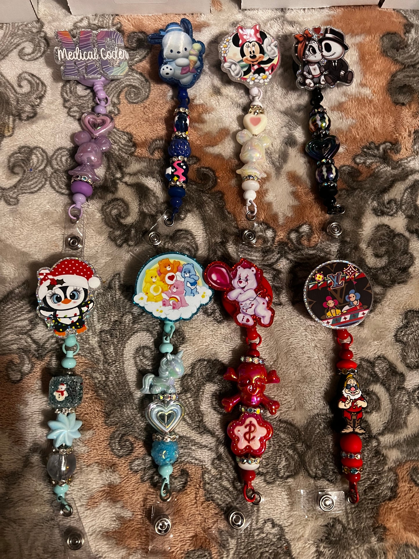 Handmade beaded Badges