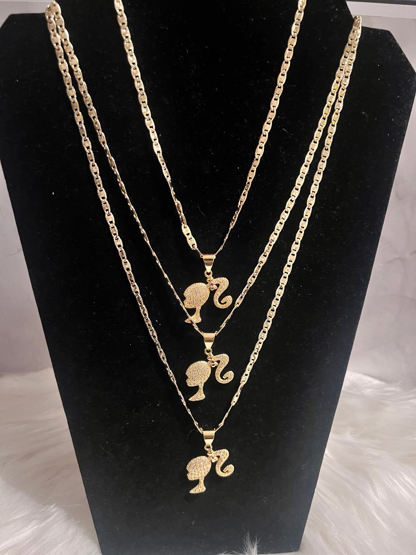 Gold Barbie Necklace