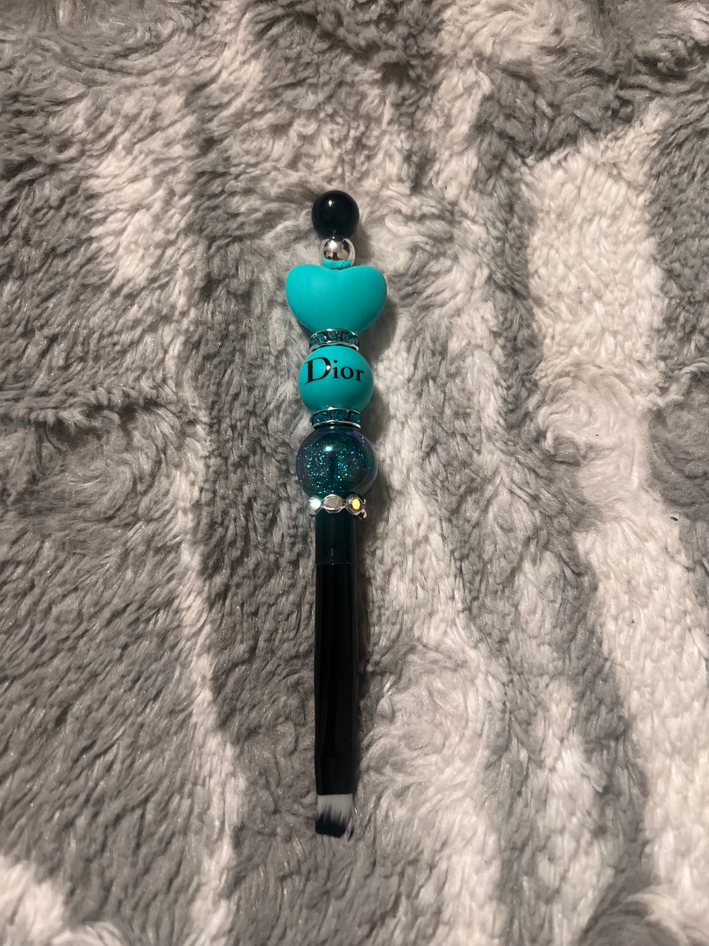 Black/Teal Dior Makeup Brush Set