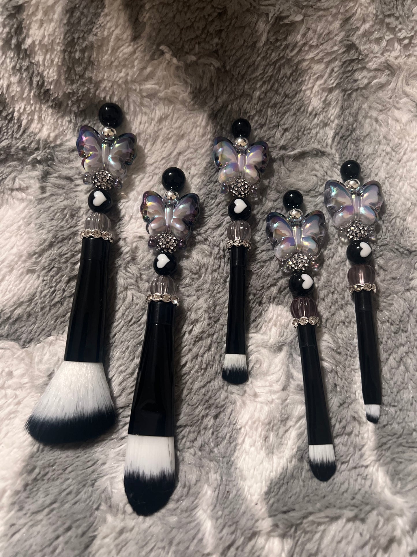 Black Heart 🖤 Butterfly Makeup Brush Set