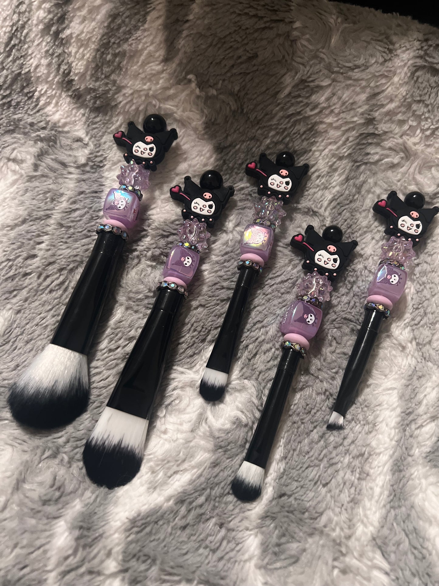 Black Kuromi Makeup Brush Set