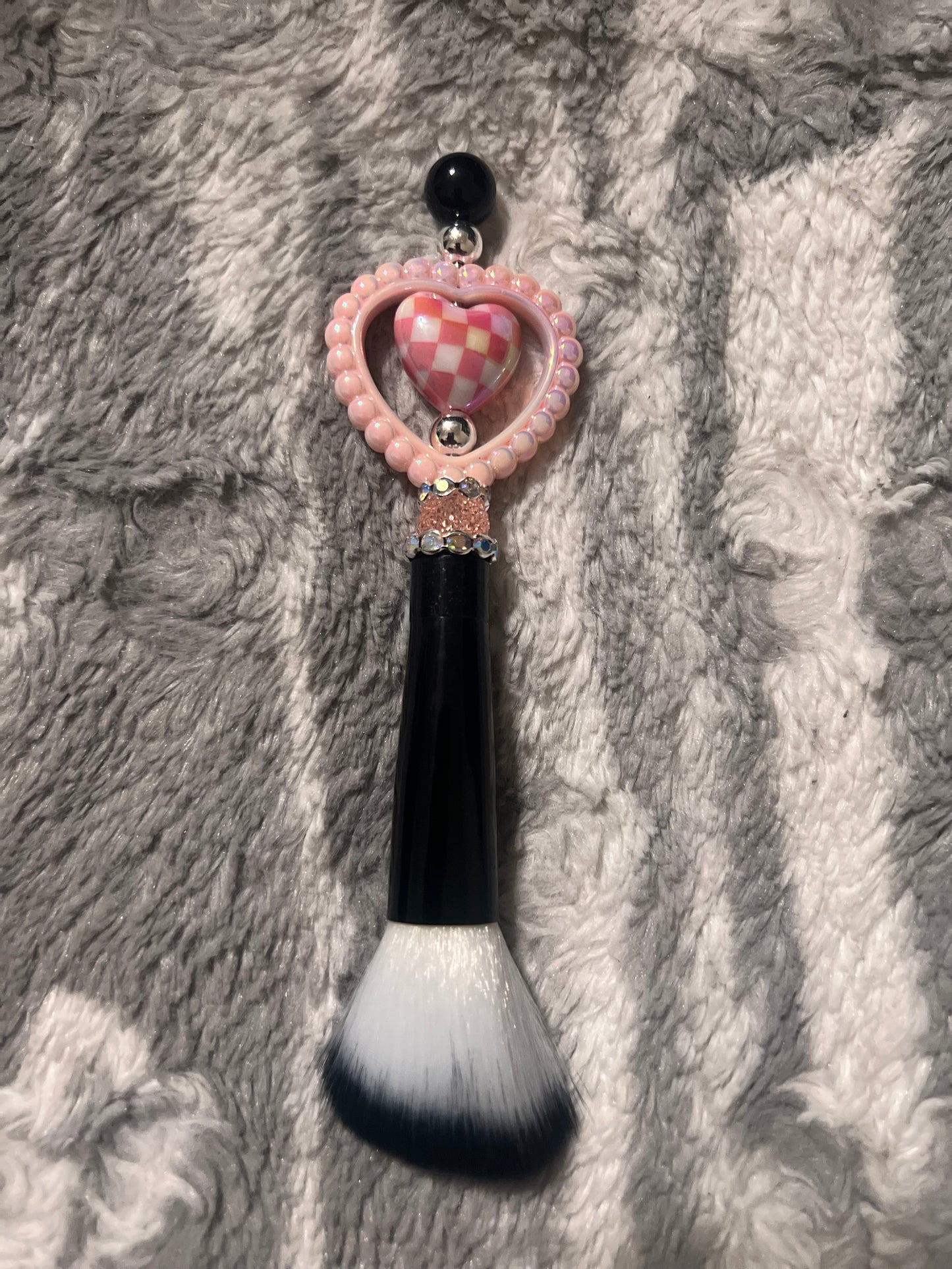 Checkered Heart Makeup Brush Set