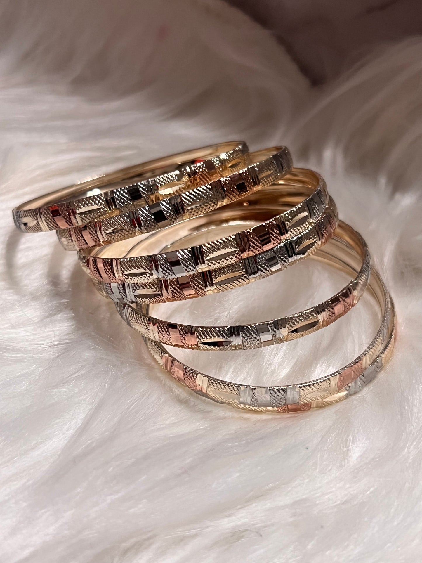 Kids Trio Gold Tone Bangles