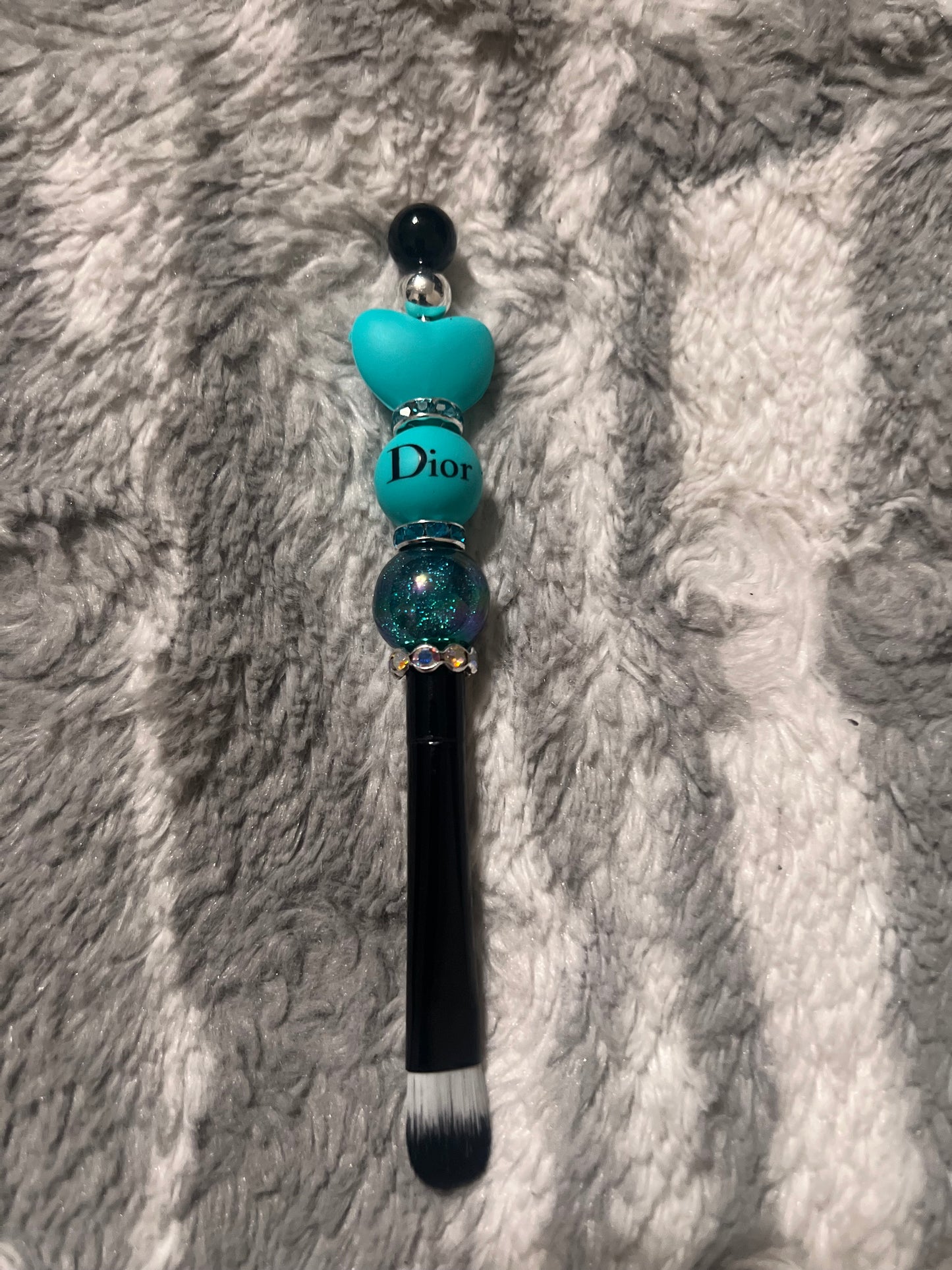 Black/Teal Dior Makeup Brush Set