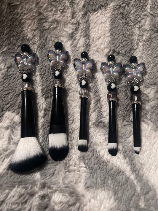 Black Heart 🖤 Butterfly Makeup Brush Set