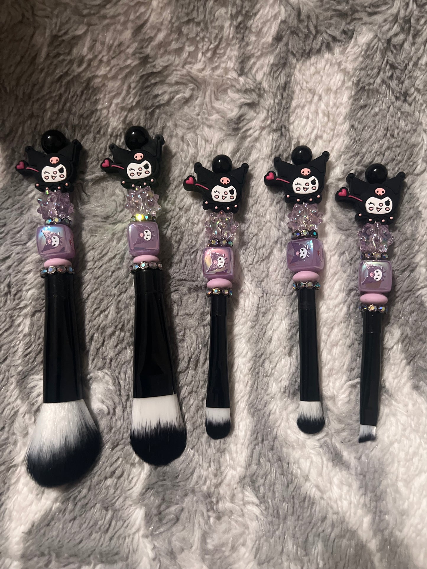 Black Kuromi Makeup Brush Set