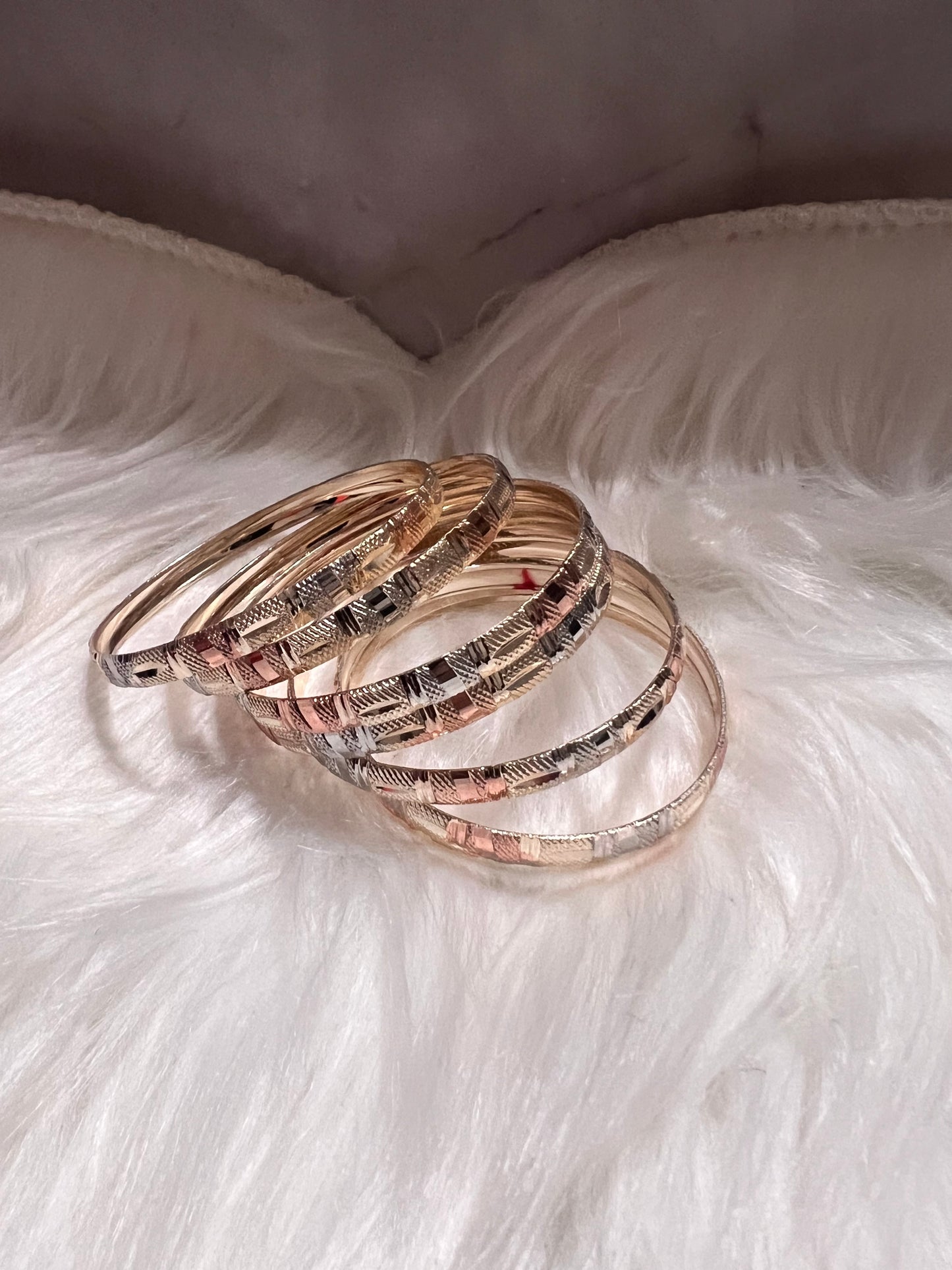 Kids Trio Gold Tone Bangles