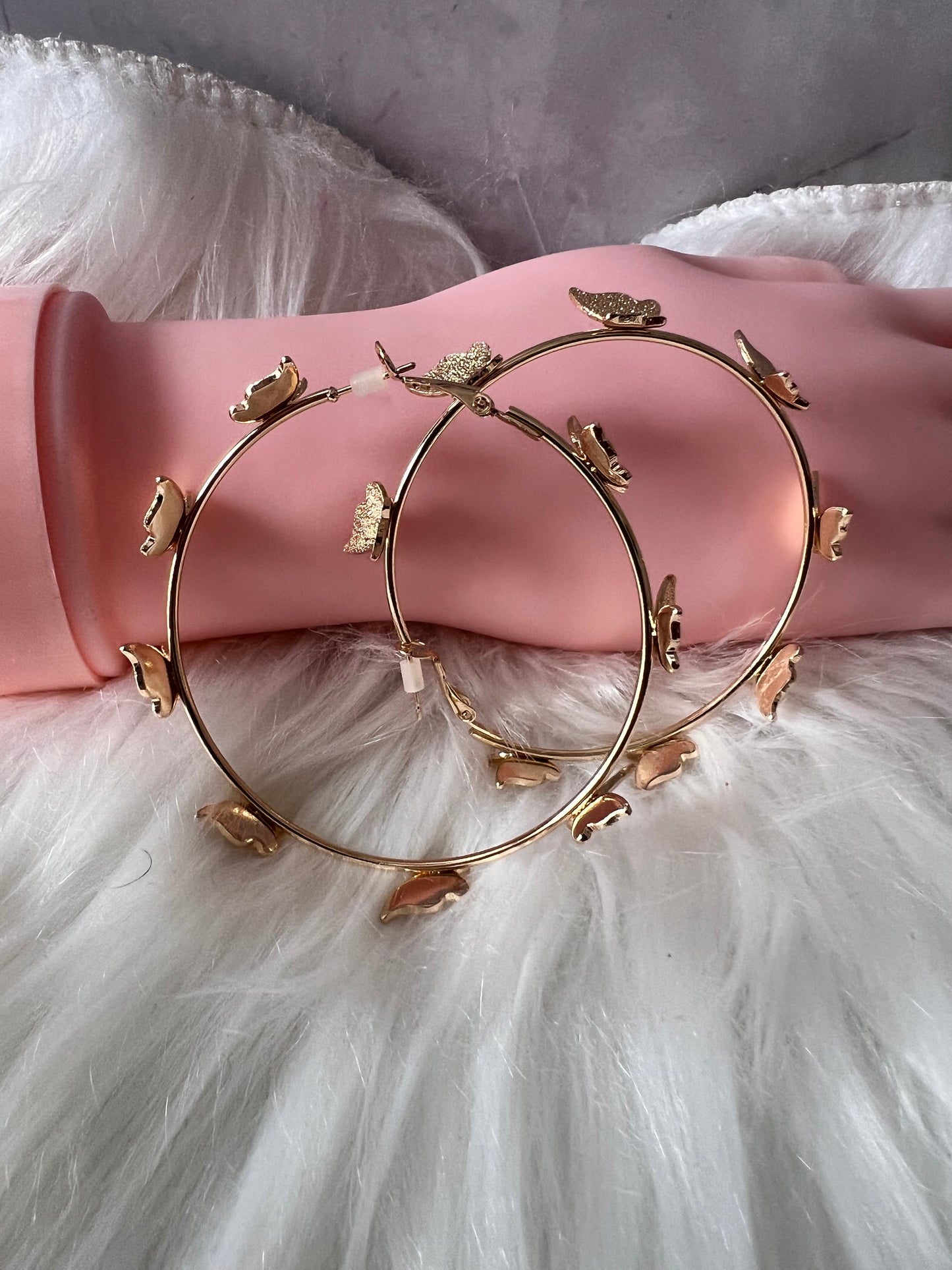 Butterfly Hoop Earrings