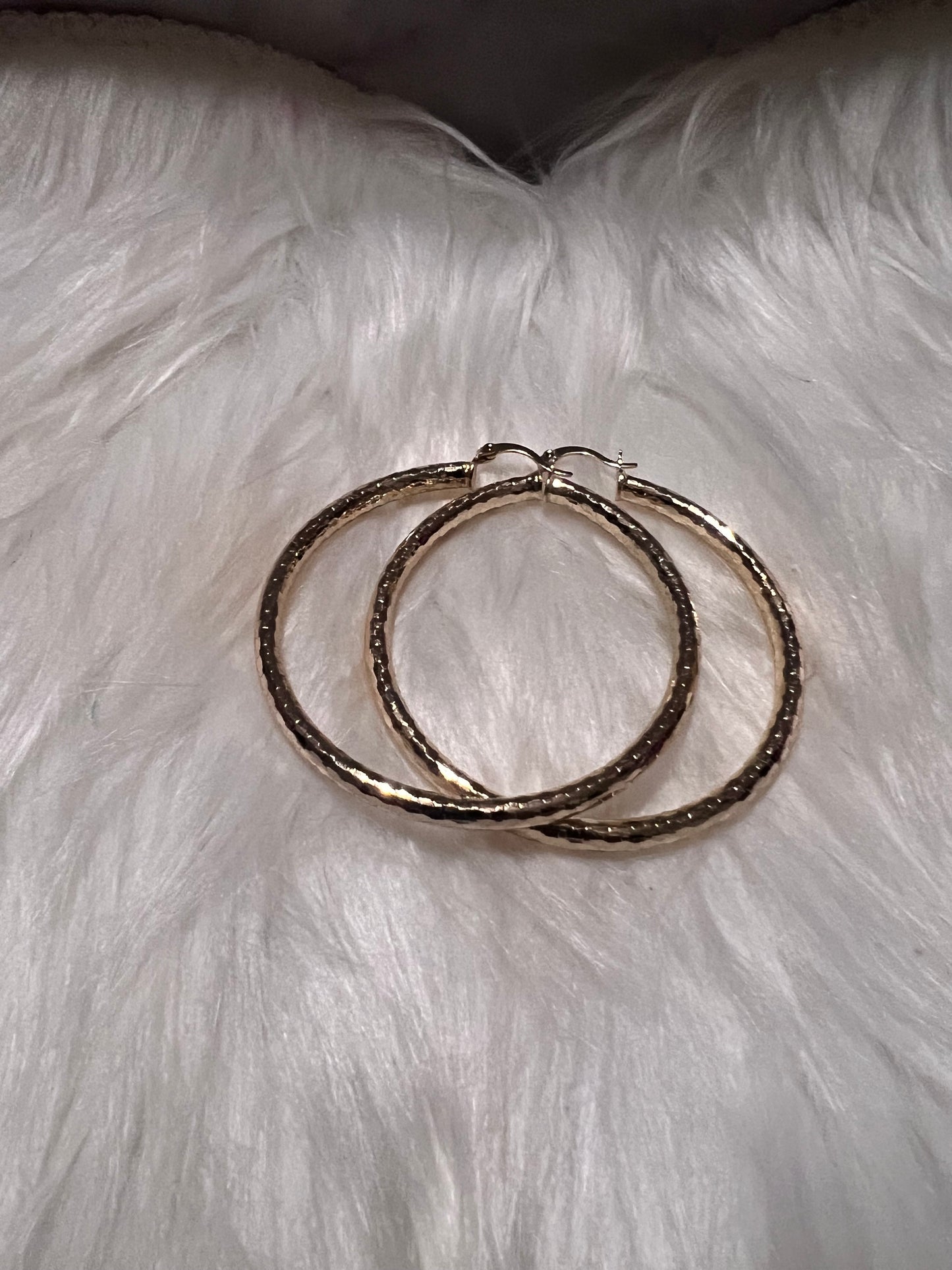 Honeycomb Gold Hoops