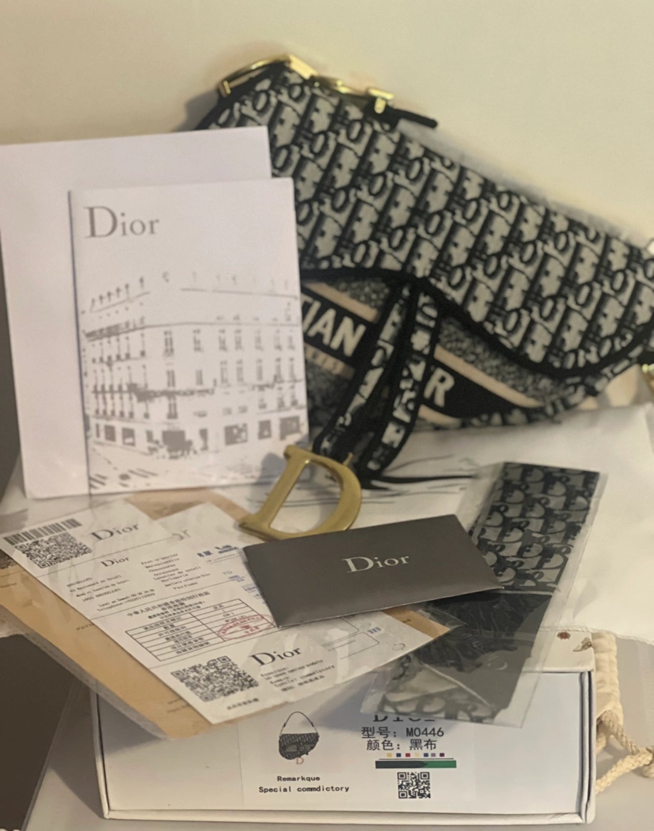 Dora Dior Pattern Inspired Saddle Bag