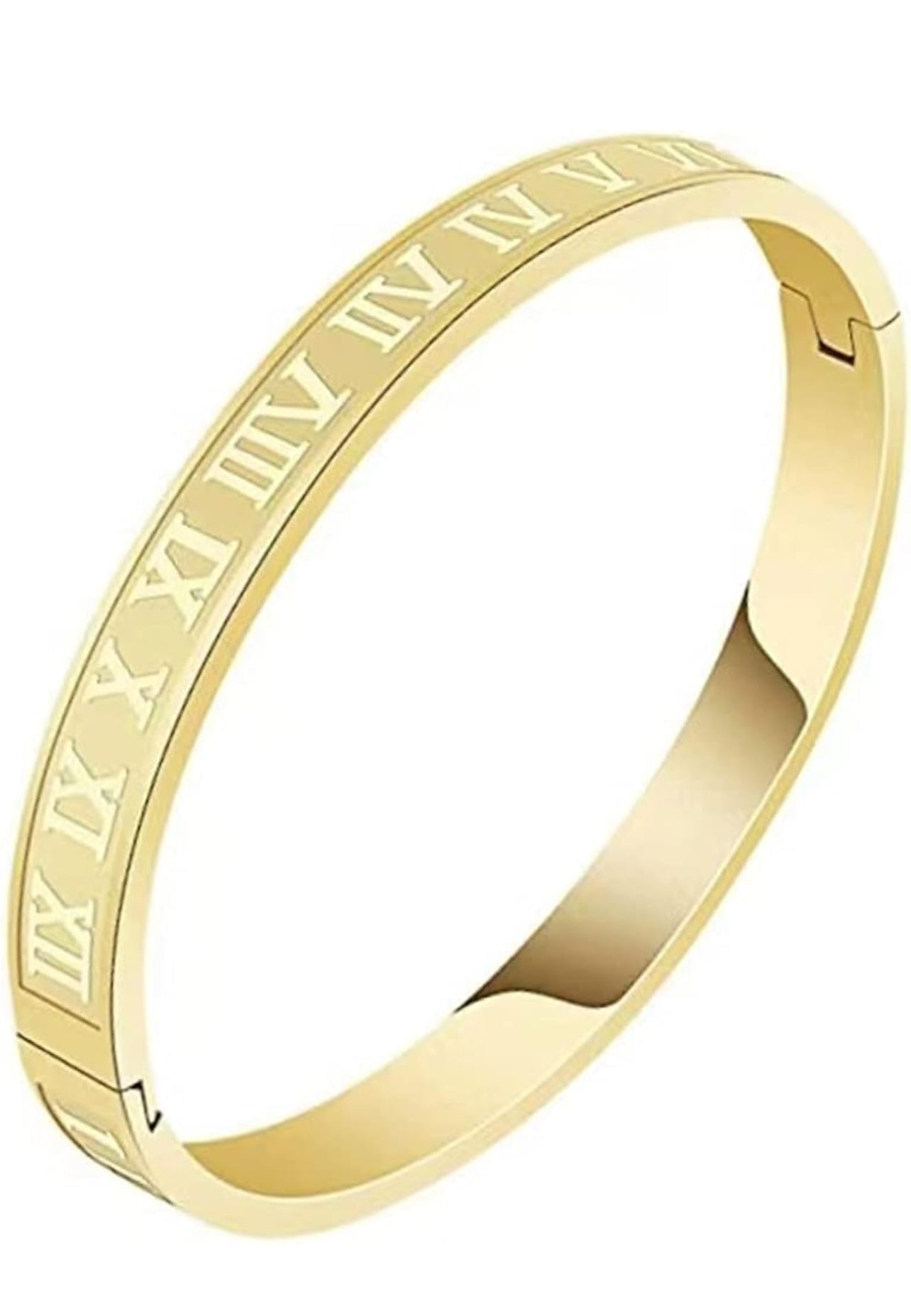 Stainless Steel Roman Numeral Bangles