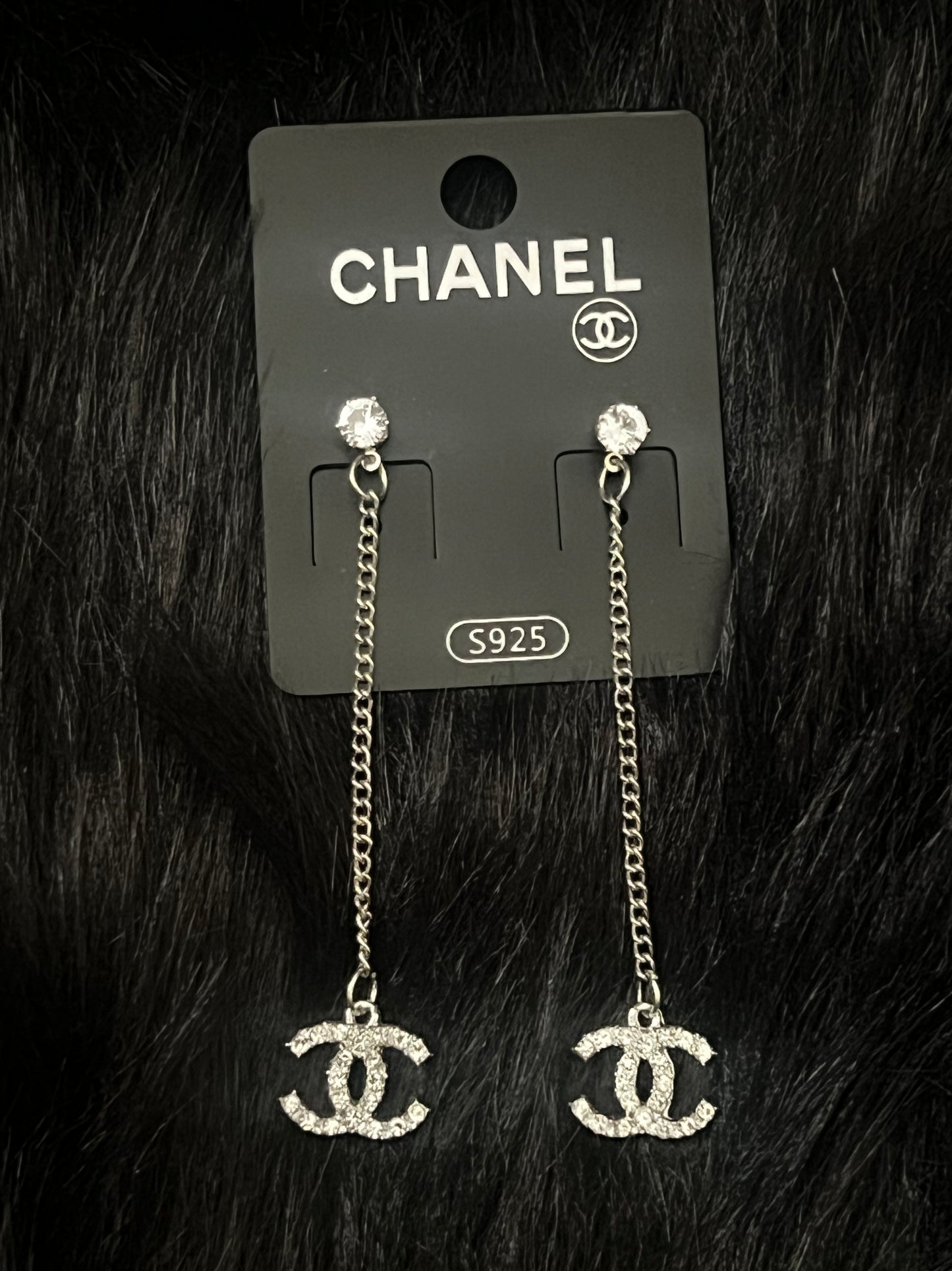 Stud Dangle CC Earrings