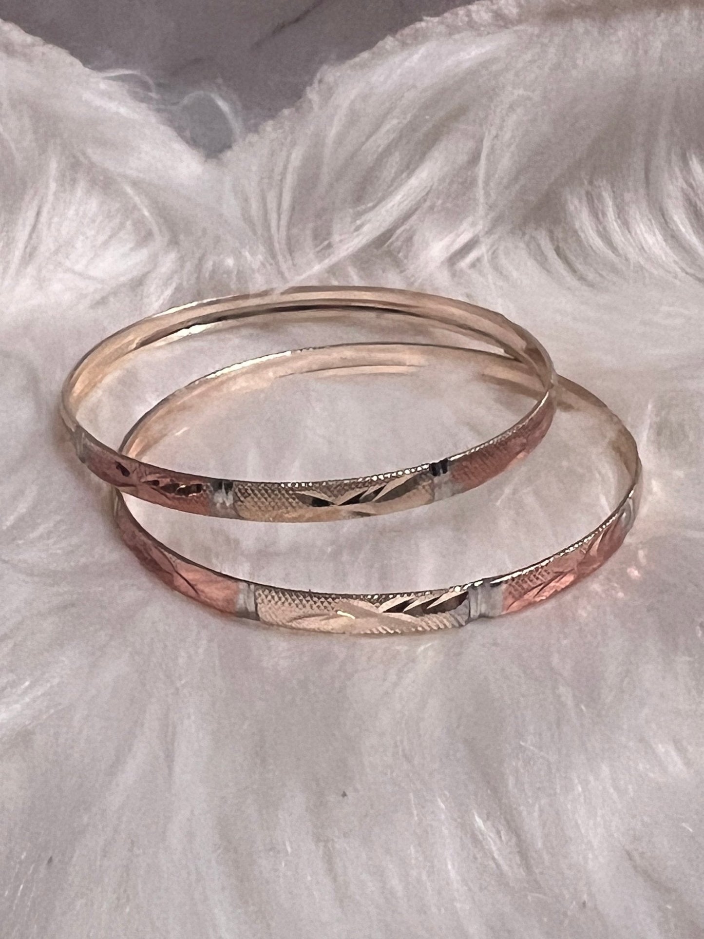 Adult 6A Gold Trío Tone Bangles - MOO Jewelry n Accessories Boutique