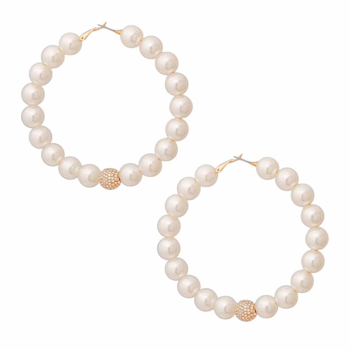 Amina’s Gleam: 3.25" Earrings of Pearls and Golden Grace - MOO Jewelry n Accessories Boutique