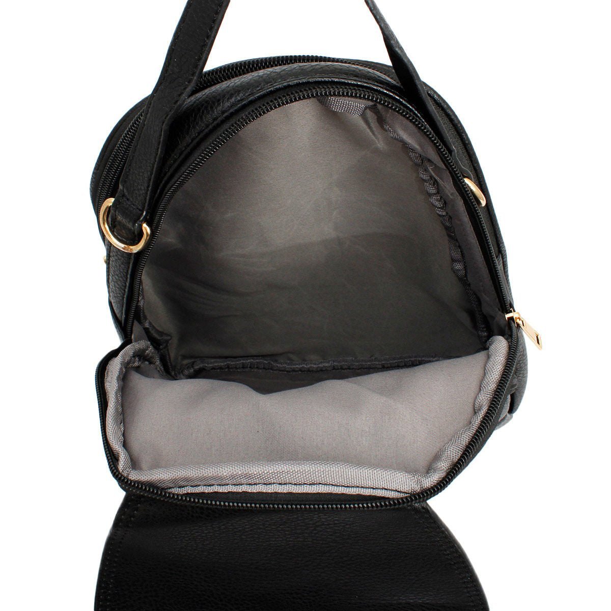 Backpack Black Rounded Small Handbag for Women - MOO Jewelry n Accessories Boutique