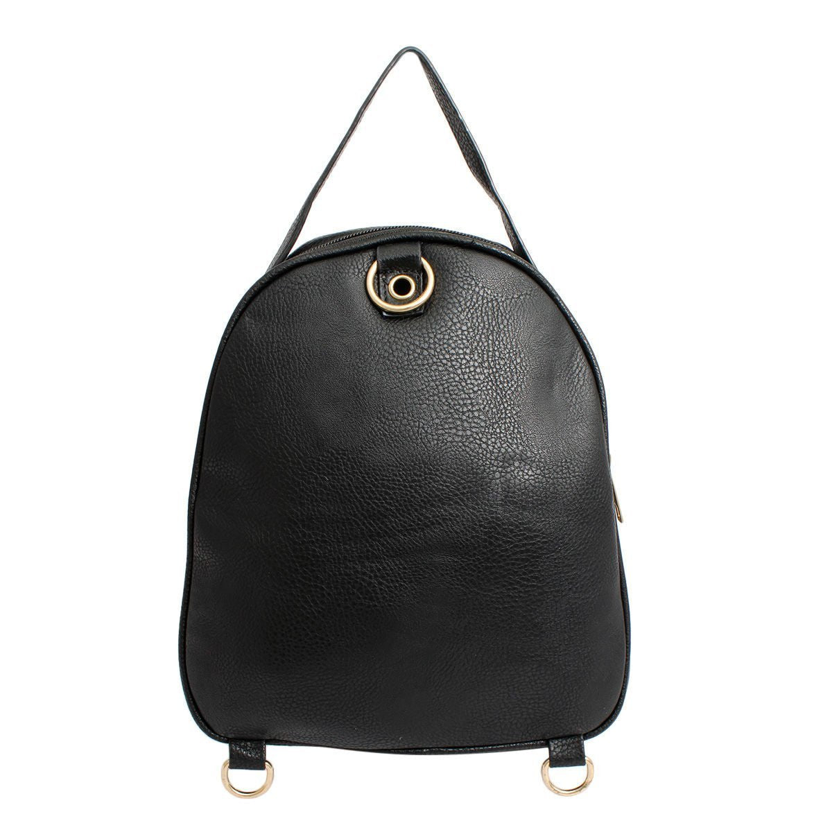 Backpack Black Rounded Small Handbag for Women - MOO Jewelry n Accessories Boutique